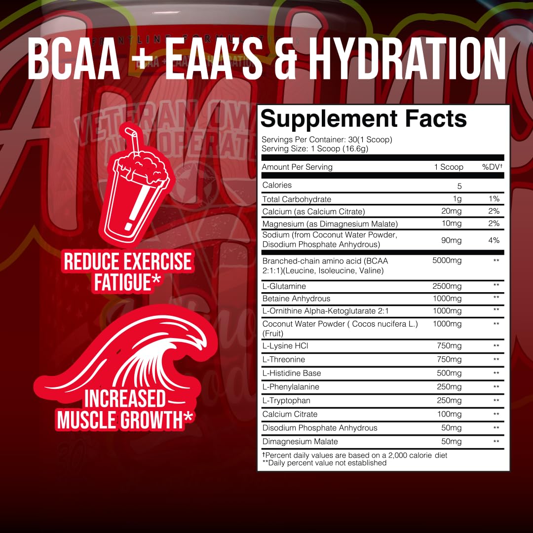 Frontline Formulations Amino Flood BCAA EAA Powder, 16 Servings