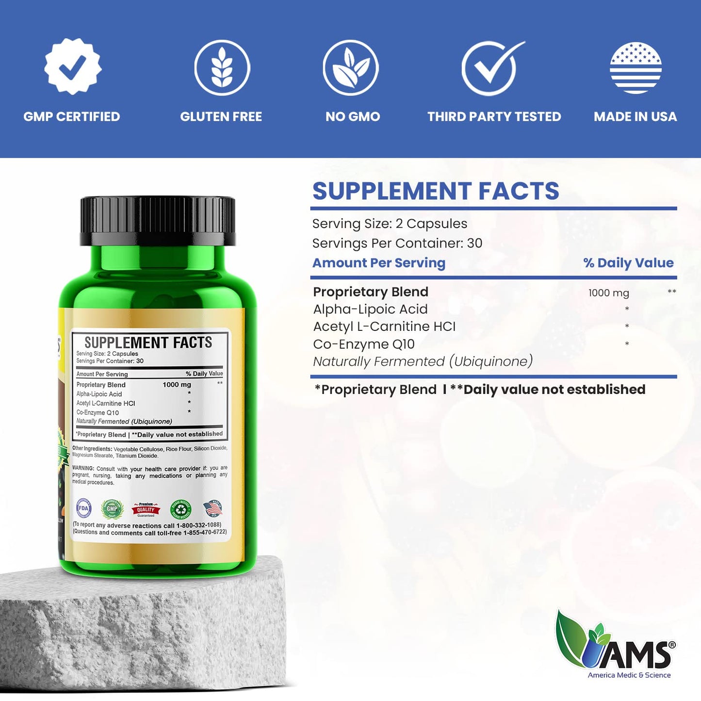 America Medic & Science Neuro Booster Capsules, 60 Count