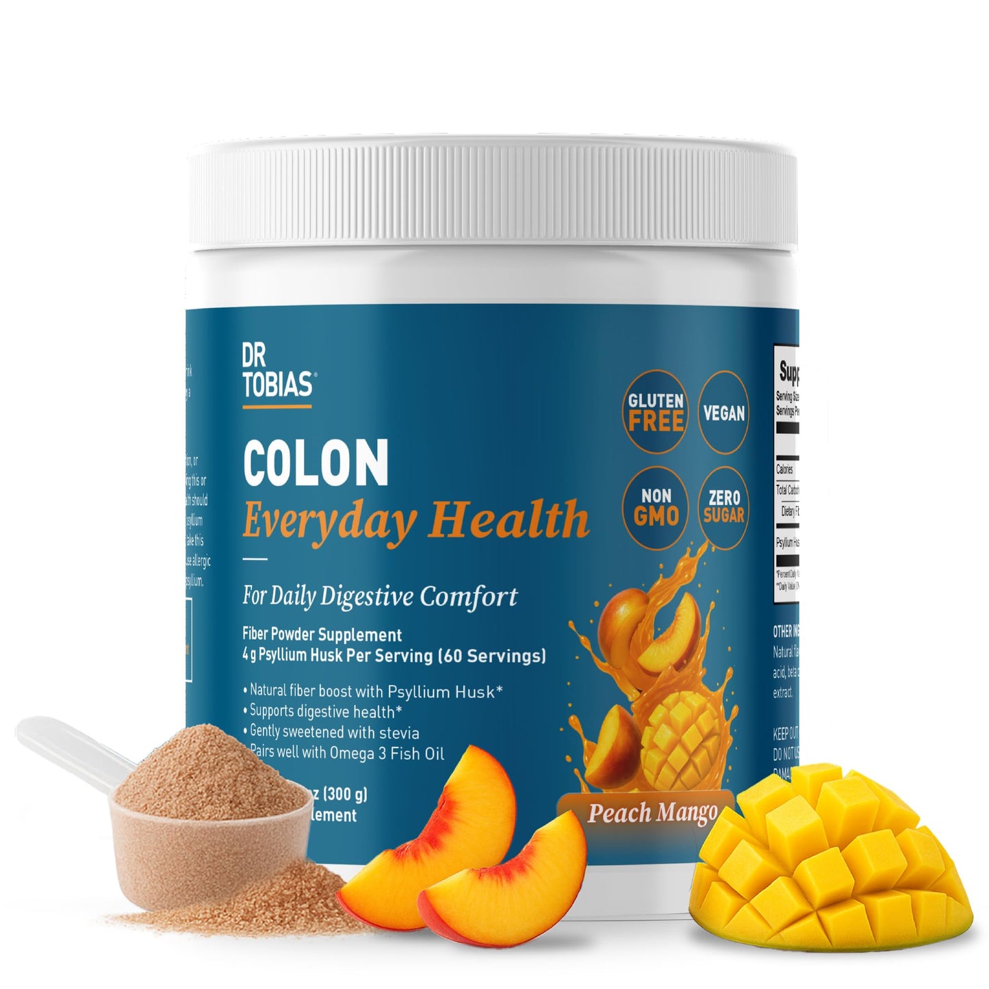 Dr. Tobias Colon Everyday Health Psyllium Fiber Supplement for Gut Health Powder 10.2 Ounce