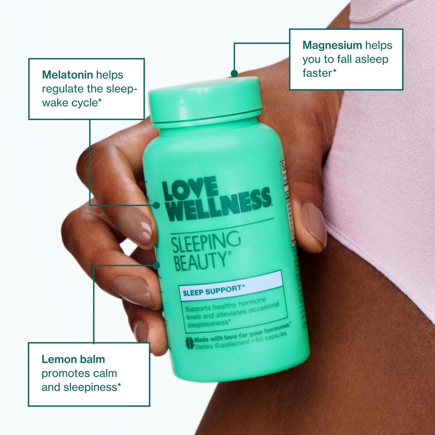Love Wellness Sleeping Beauty Sleep Support, 60 Capsules