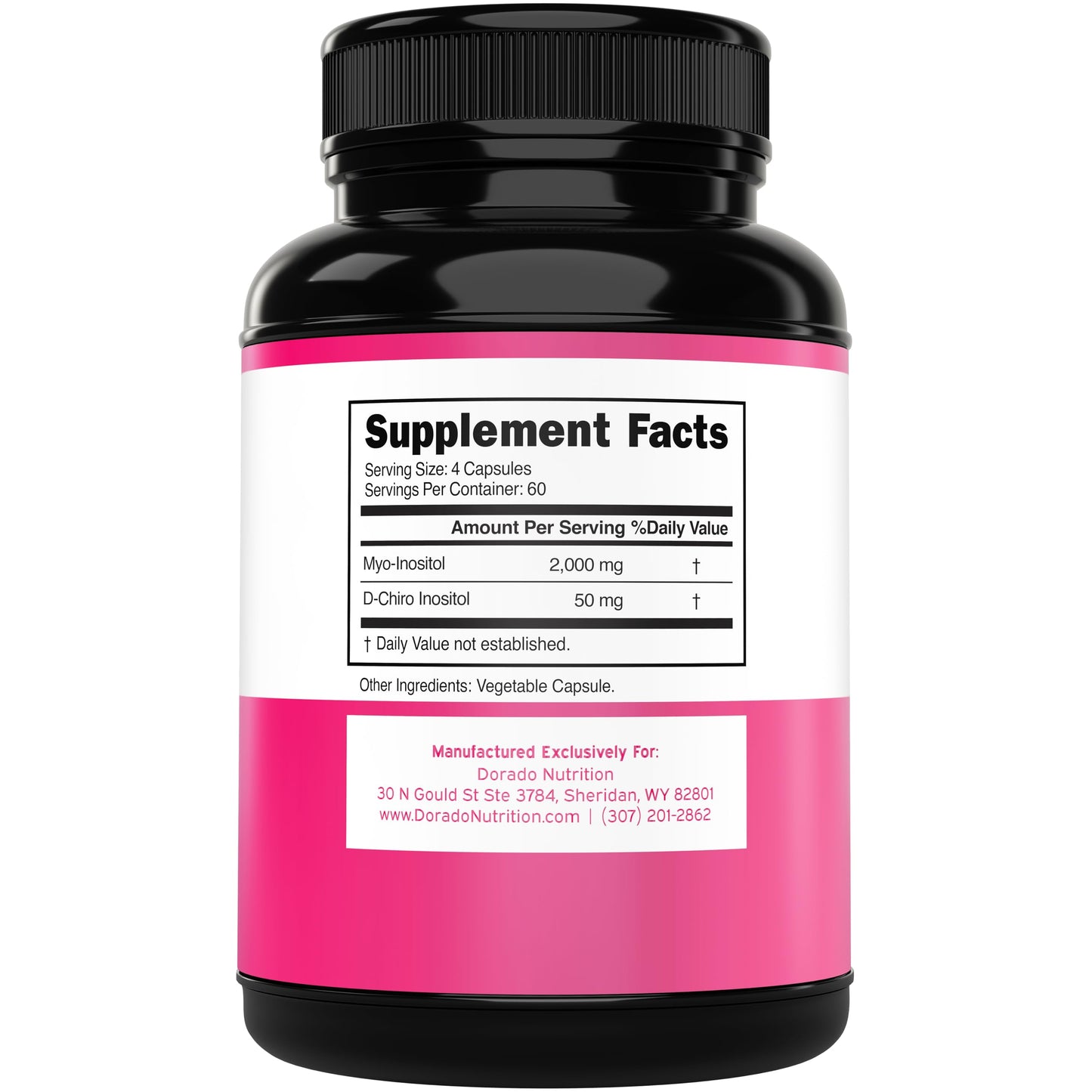 Dorado Nutrition Myo-Inositol & D-Chiro Inositol Supplement for Women, 240 Capsules
