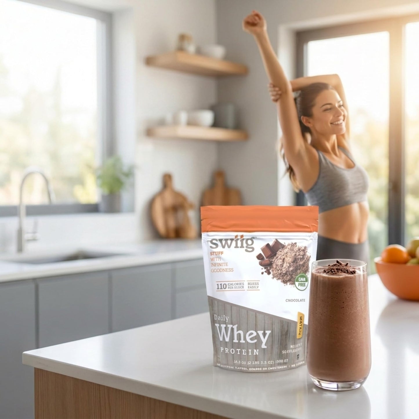 swiig Whey Protein Powder Chocolate 2.2 lb