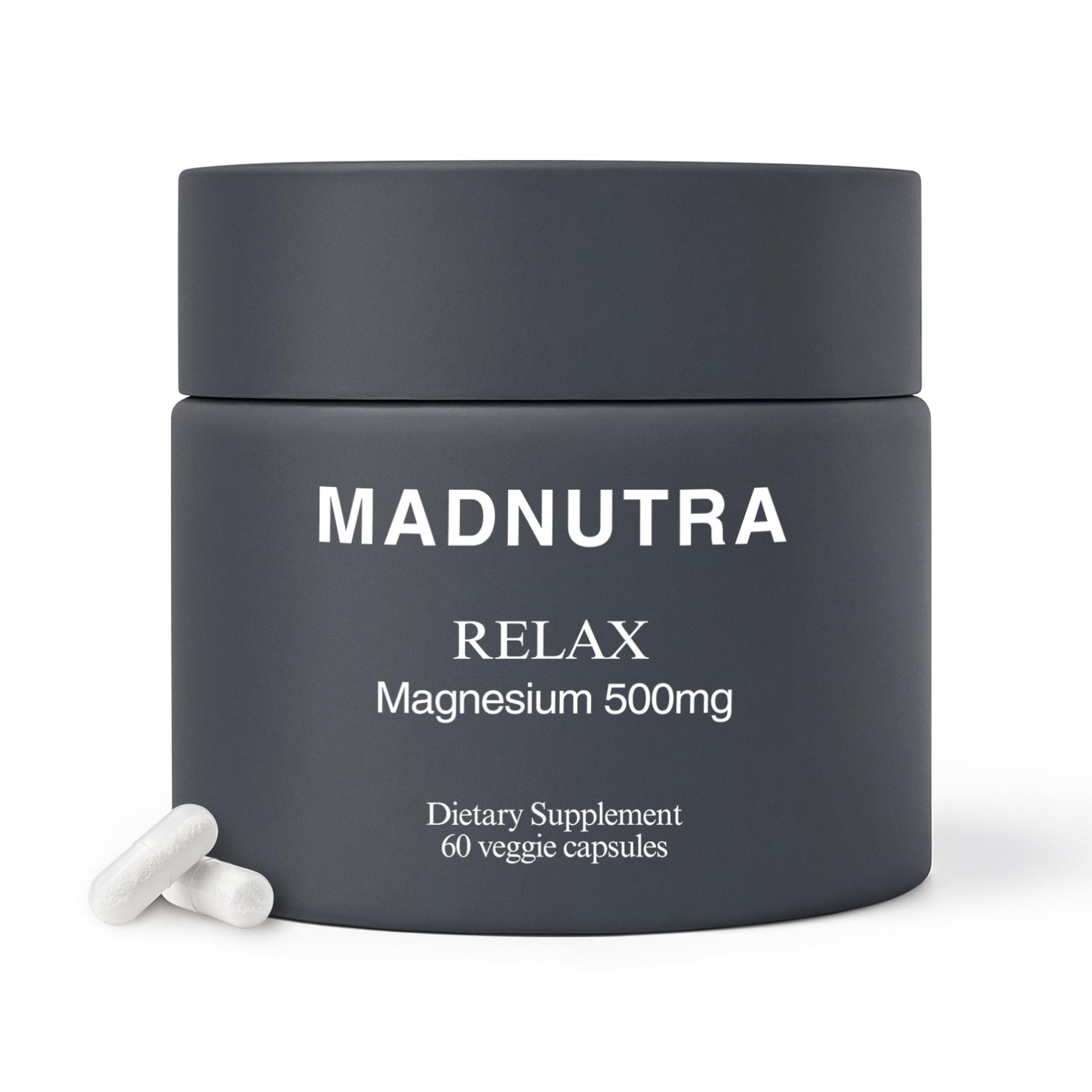 MadNutra Magnesium Oxide/Citrate 500mg Capsules, 60 Count