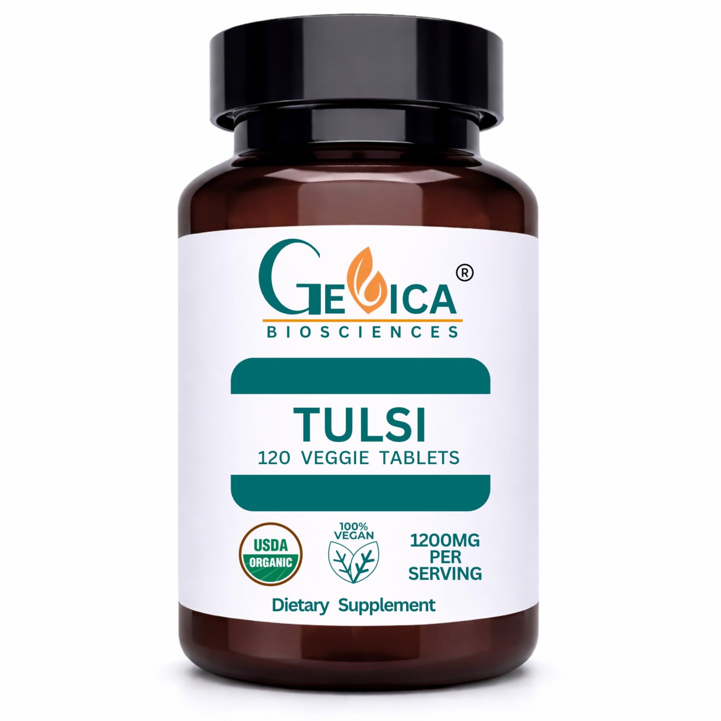GeVica Biosciences Tulsi (Holy Basil) Supplement Tablets, 120 Count