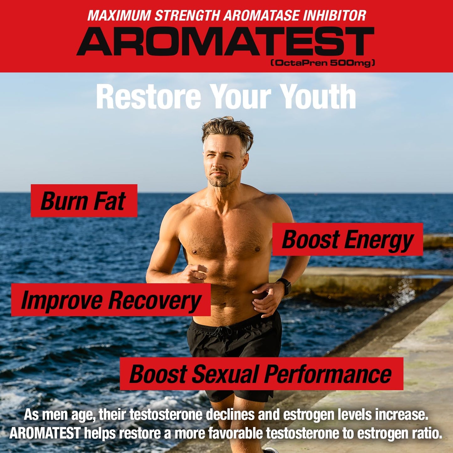 MuscleMeds AROMATEST Testosterone Booster & Aromatase Inhibitor Softgel 1 Count