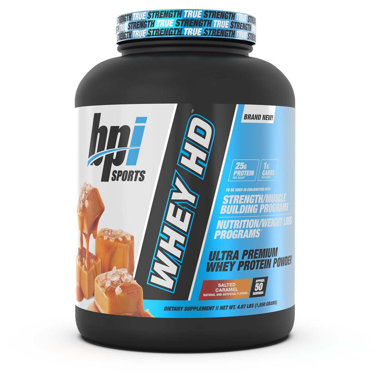 BPI Sports Whey HD Ultra Premium Protein Powder Salted Caramel 65.6 Servings