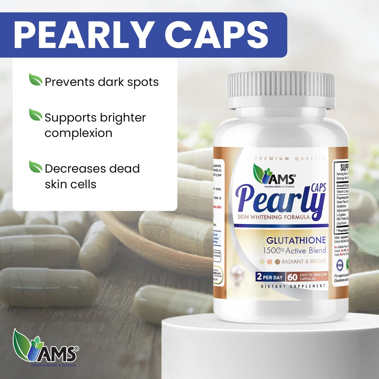 America Medic & Science Pearly Caps 60 Capsules