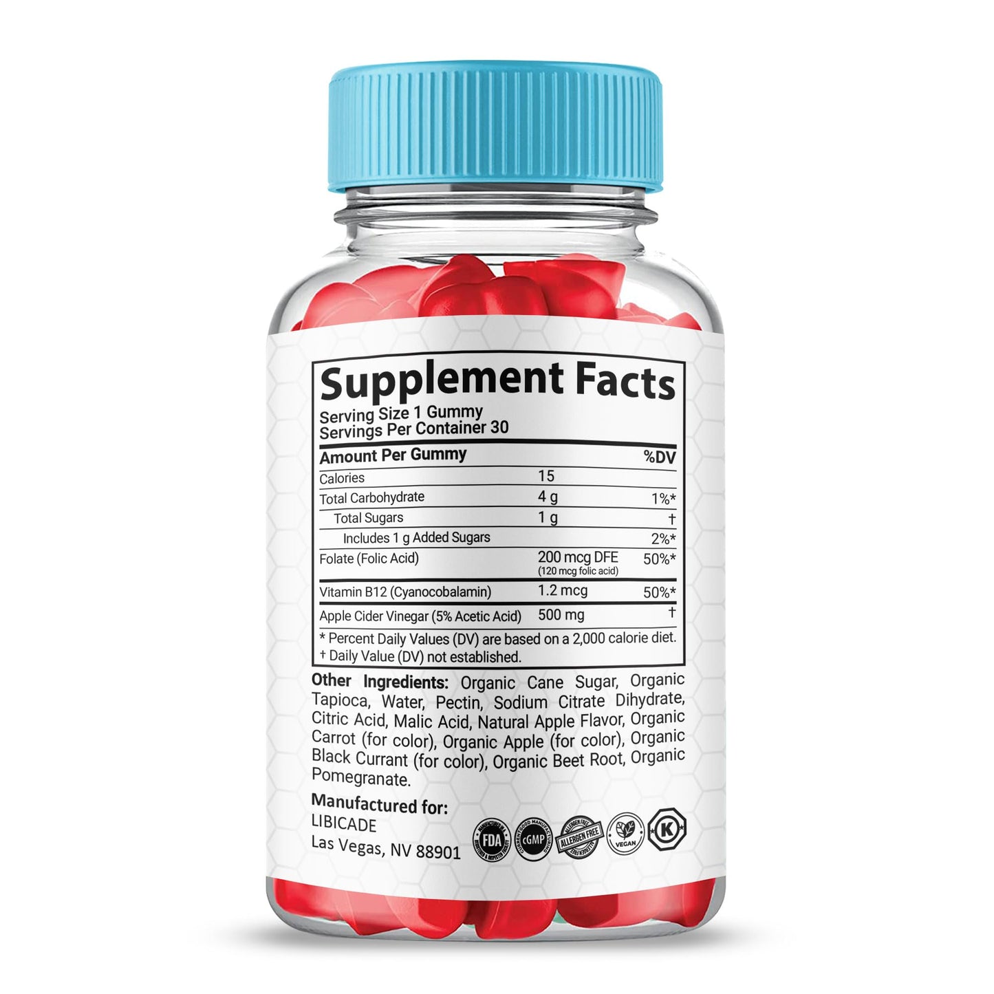 Shark Labs Libicade Gummies, Gummy, 30 Count