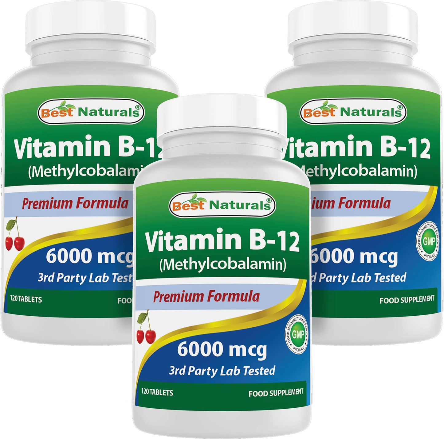 Best Naturals Vitamin B-12 as Methylcobalamin (Methyl B12) 6000 mcg, 360 Tablets