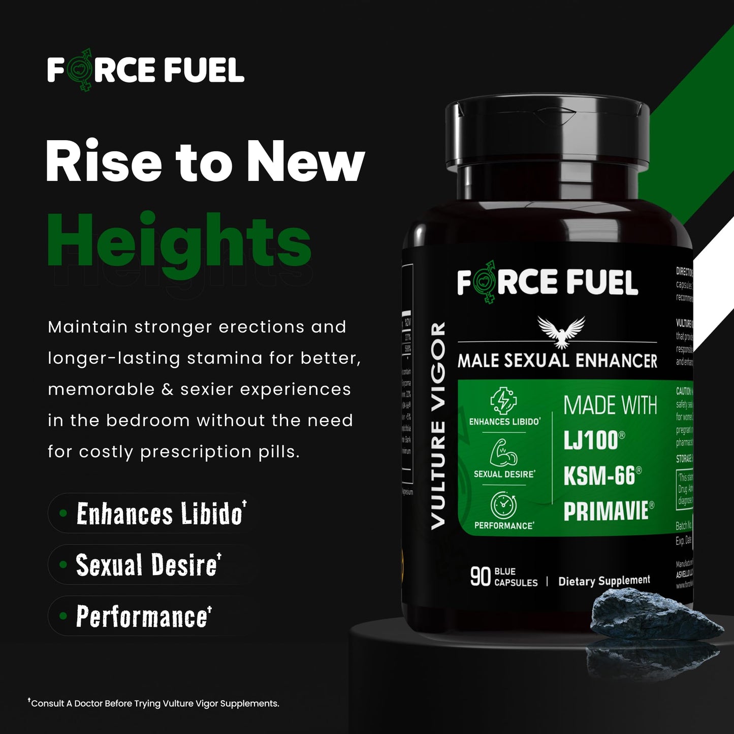 FORCE FUEL Sex Pills for Men Capsules 90 Count