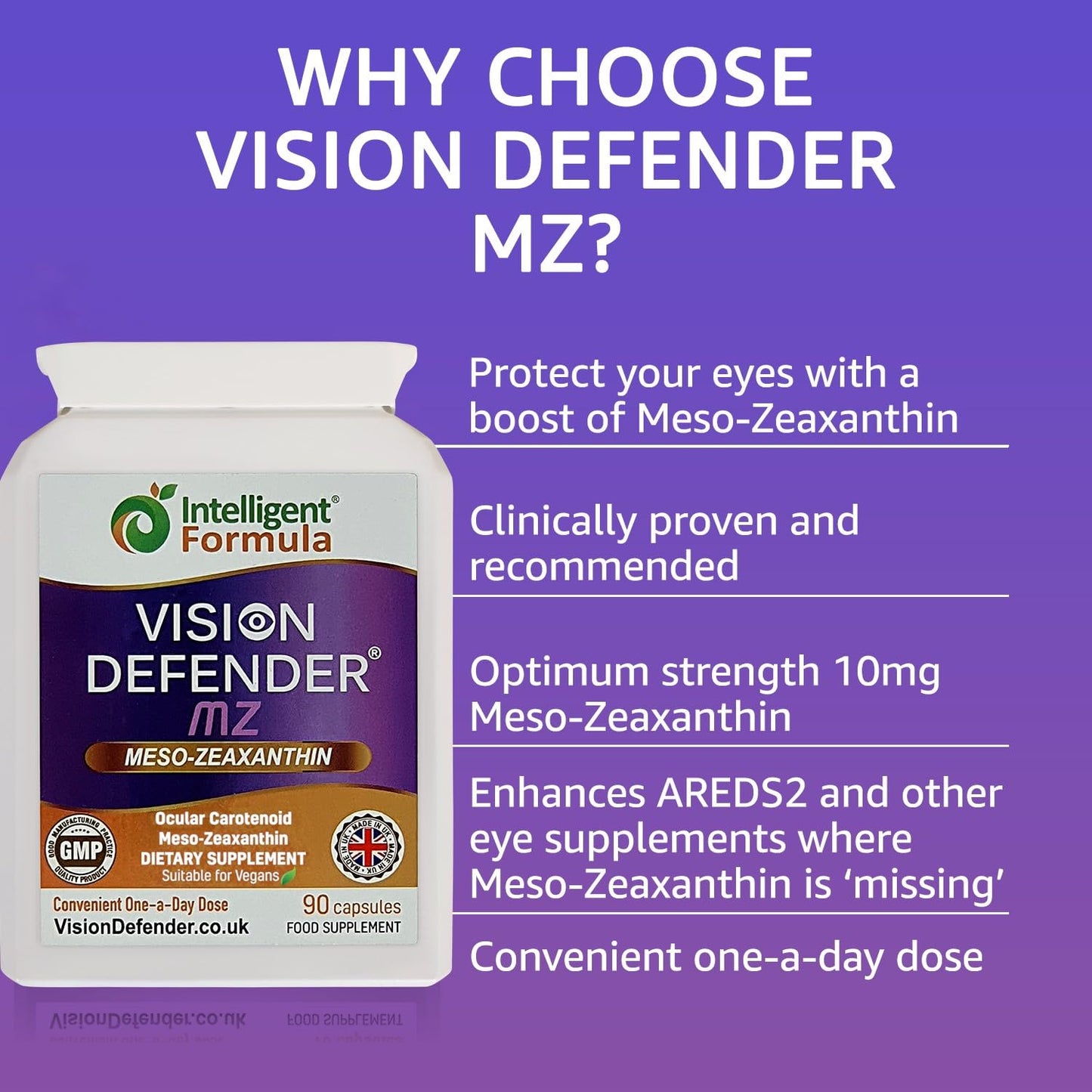 Intelligent Formula Vision Defender Meso Zeaxanthin Eye Supplement Capsule 90 Capsules