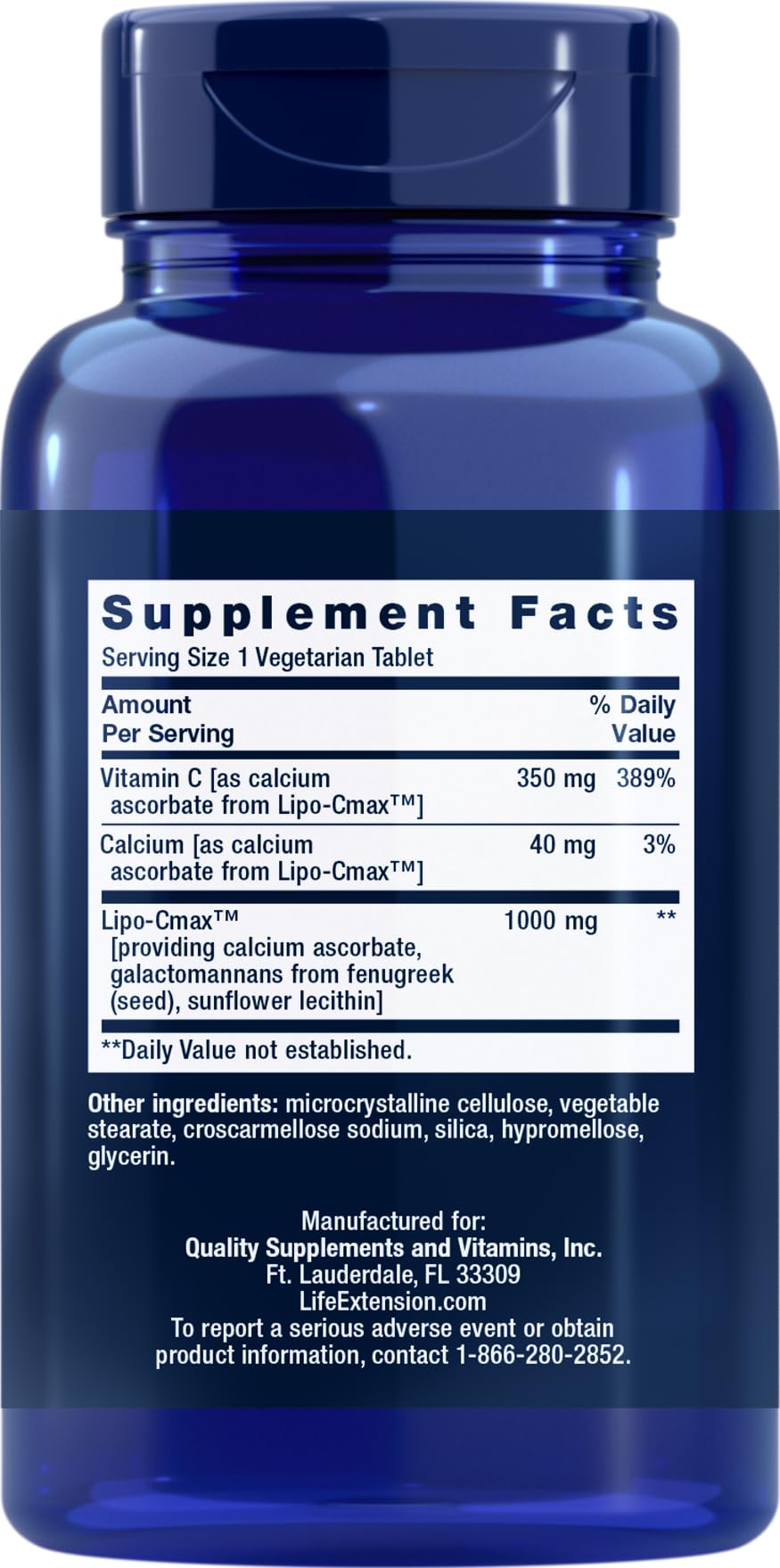Life Extension Vitamin C 24-Hour Liposomal Hydrogel Formula Tablets, 90 Count