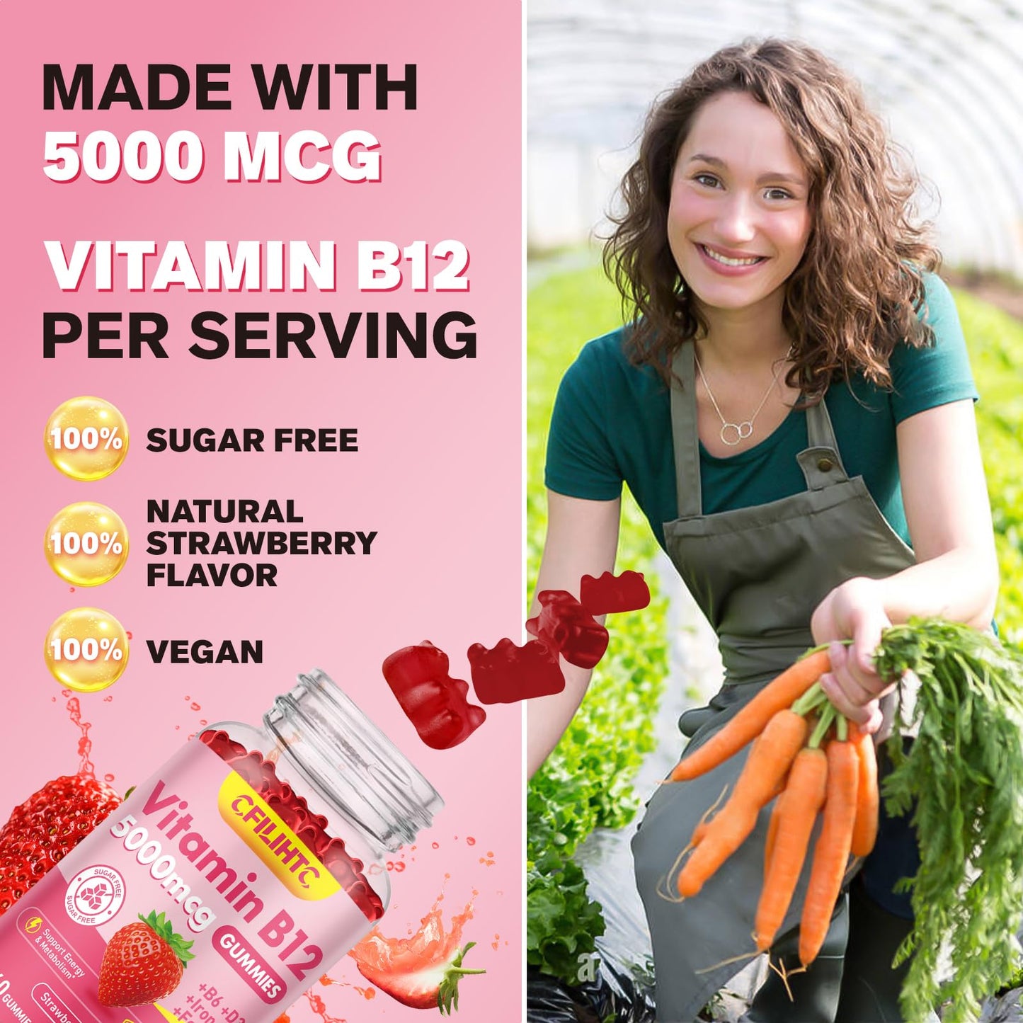 CFILIHTC Vitamin B12 Gummies, 120 Count