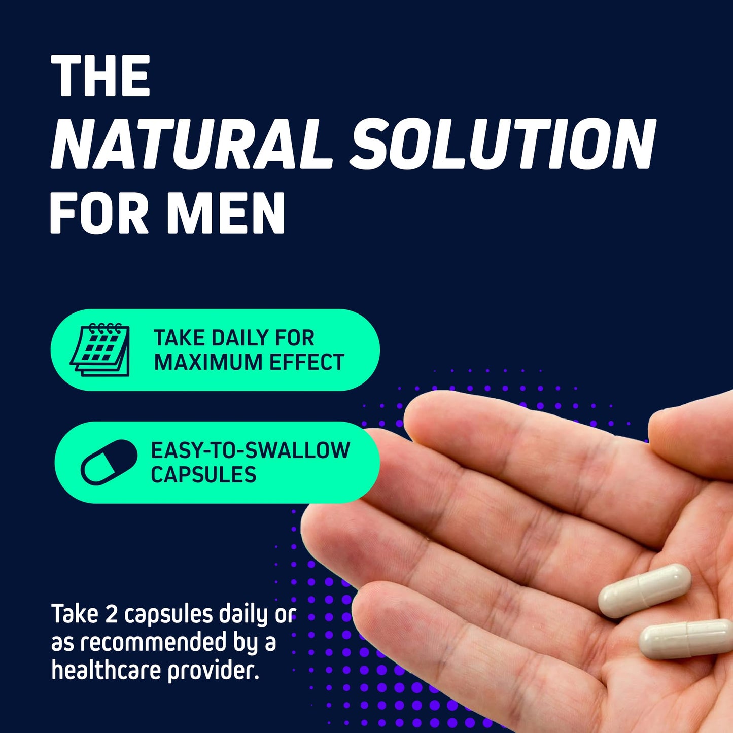 Herbtonics Dual Prostate & Hair Support for Men – Saw Palmetto, Beta-Sitosterol, Pumpkin Seed – Promotes Urinary Health & Natural DHT Blocking, 120 Capsules