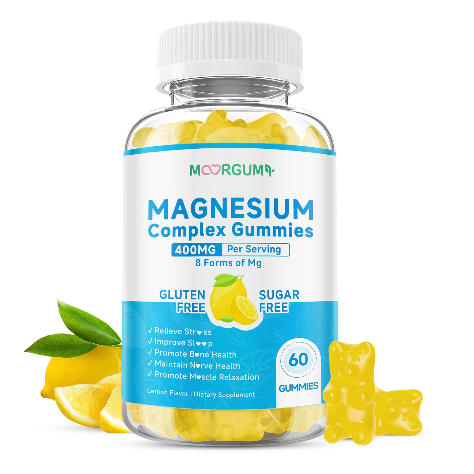 MOORGUMY Magnesium Complex Gummies Gummy 60 Count