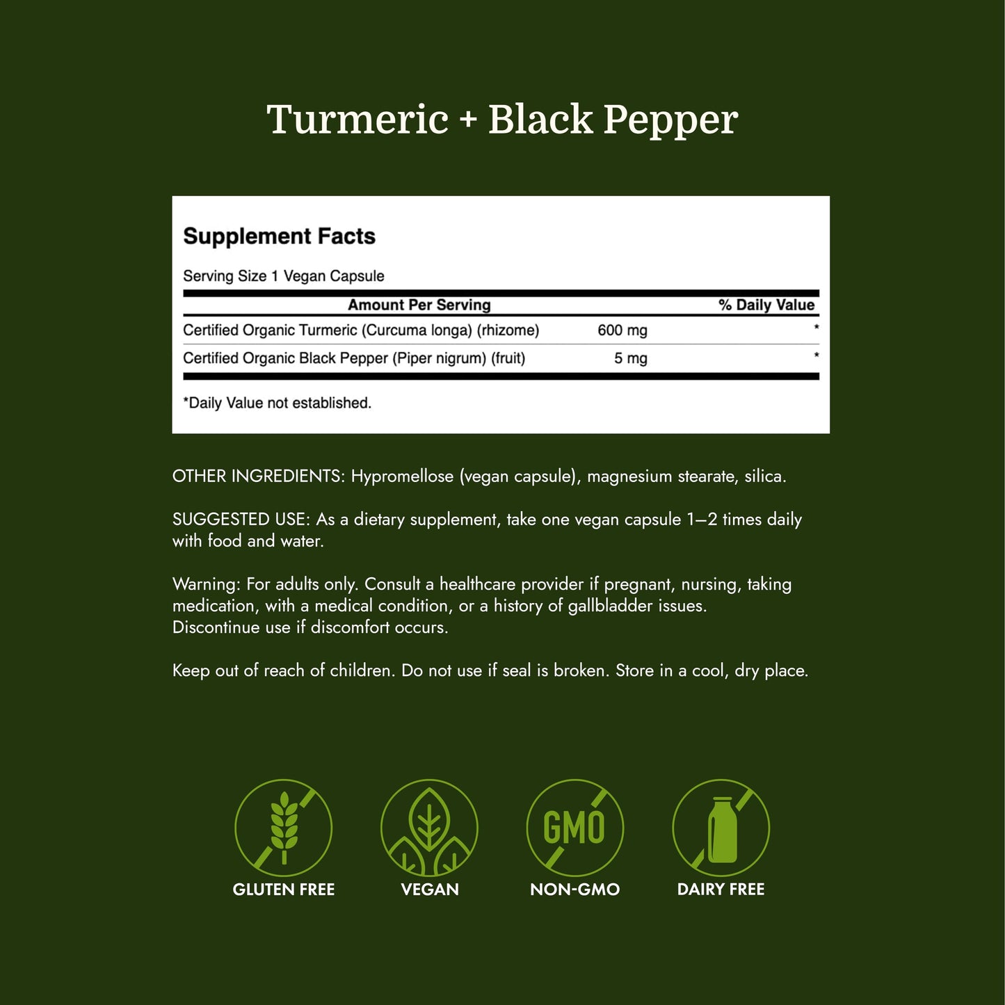 Swanson Turmeric & Black Pepper Antioxidant Supplement Capsule 90 Count