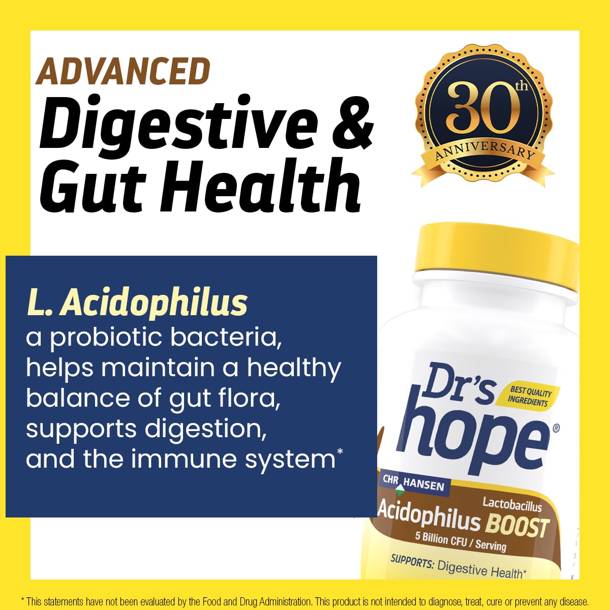 Dr’s Hope Lactobacillus Acidophilus Boost 5B CFU Capsules 120
