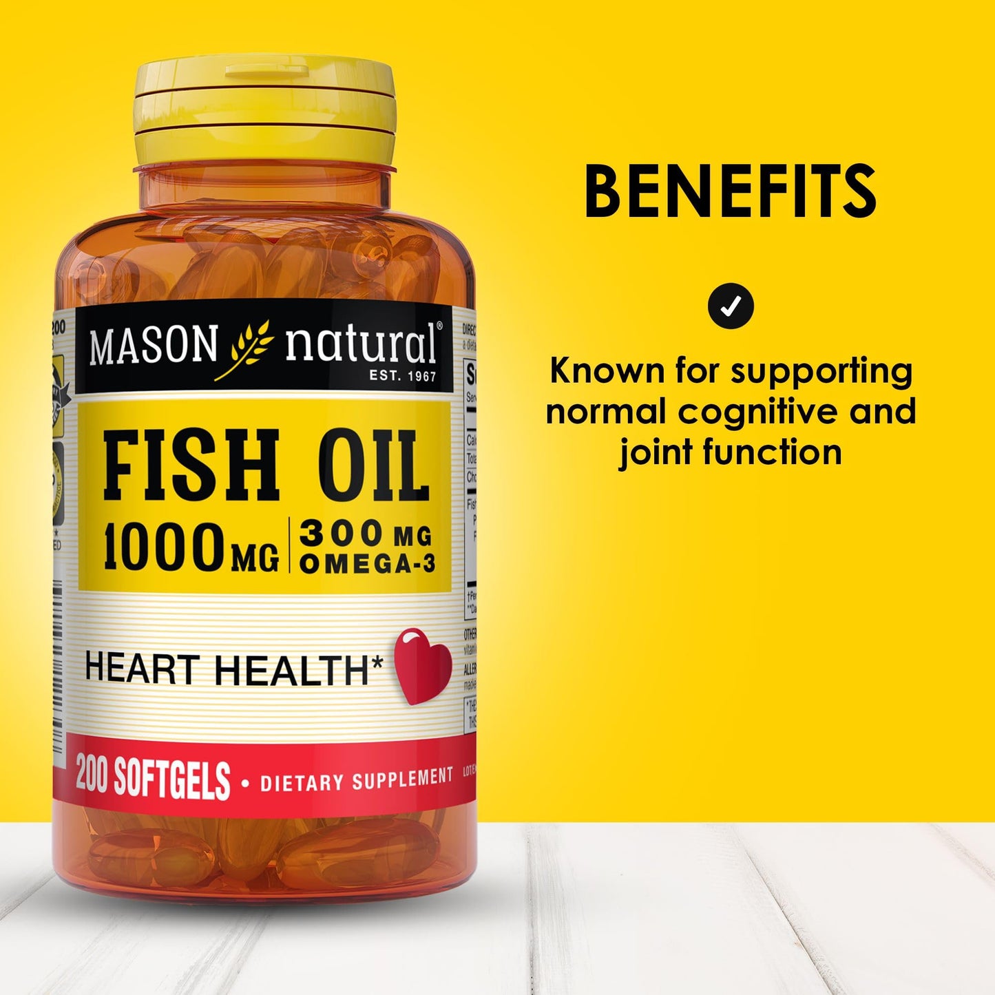 MASON NATURAL Omega-3 Fish Oil Softgel 200 Count