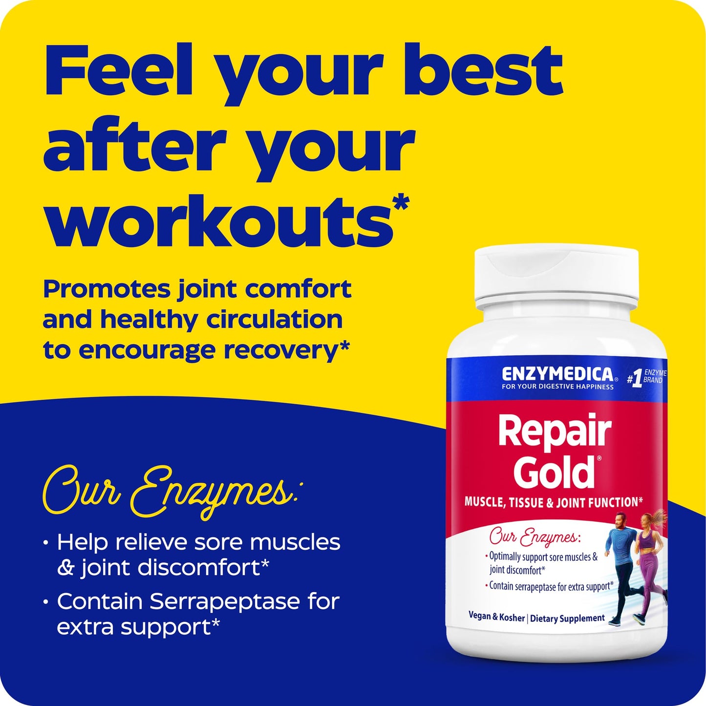 Enzymedica Repair Gold for Men & Women Capsules 120 Count