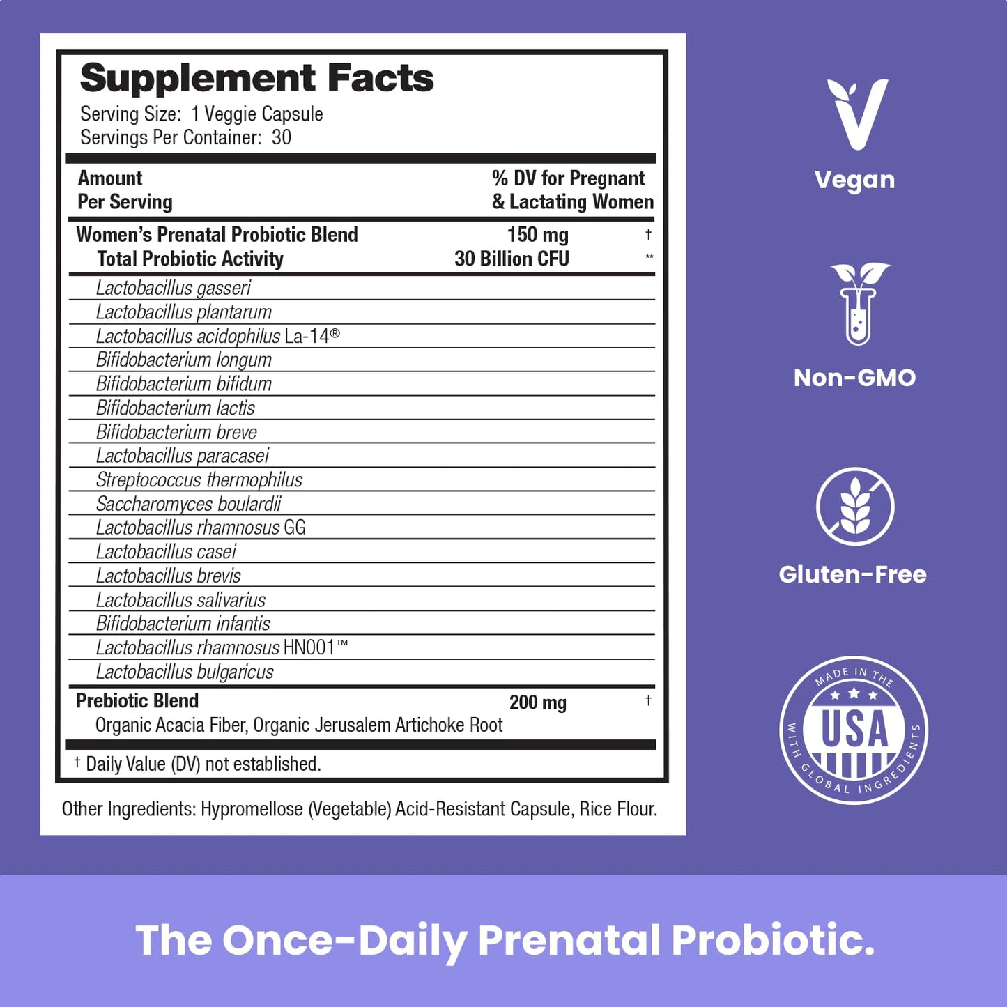 Mother's Promise Prenatal Probiotics for Women Capsule 30 Count