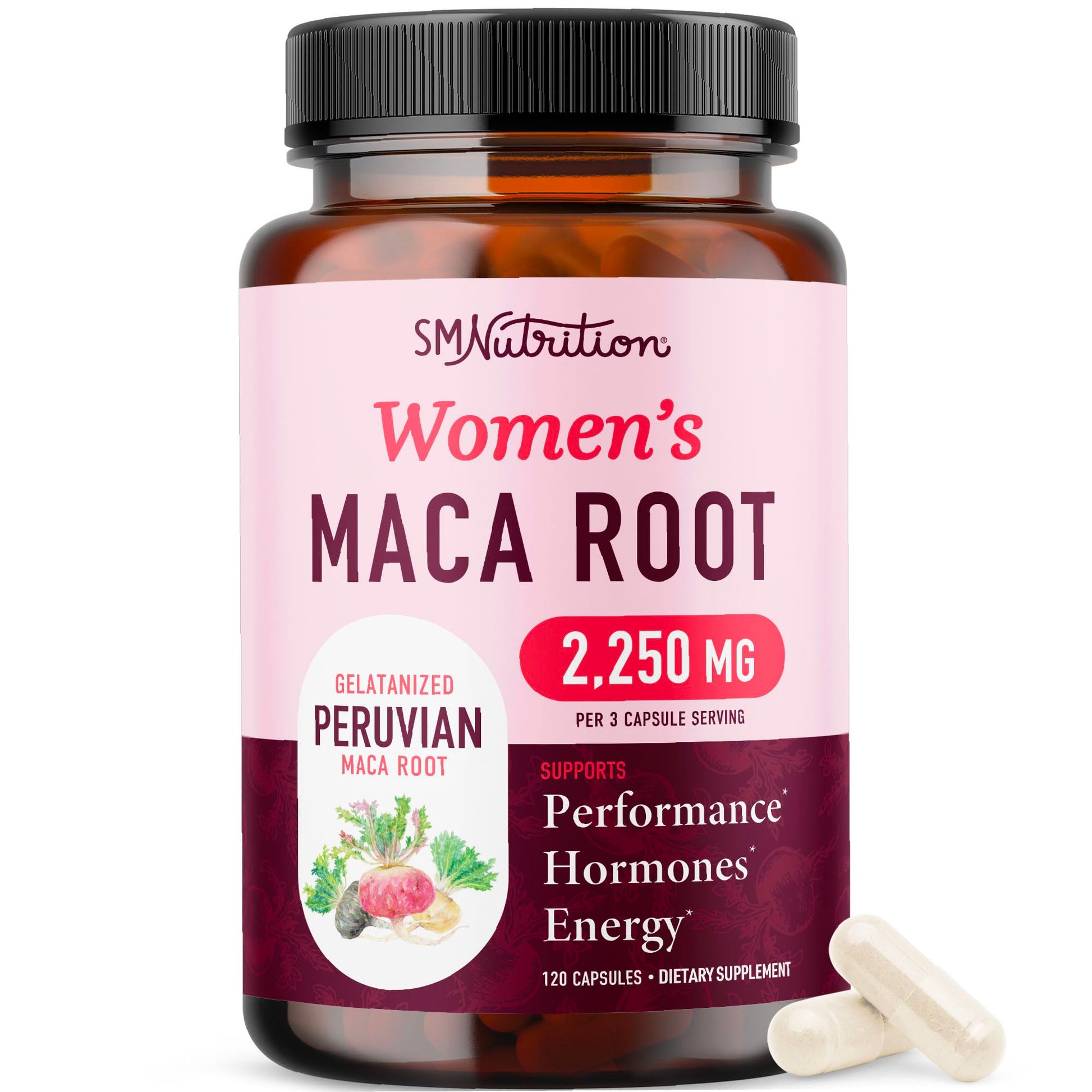 SMNutrition Organic Maca Root 120 Capsules