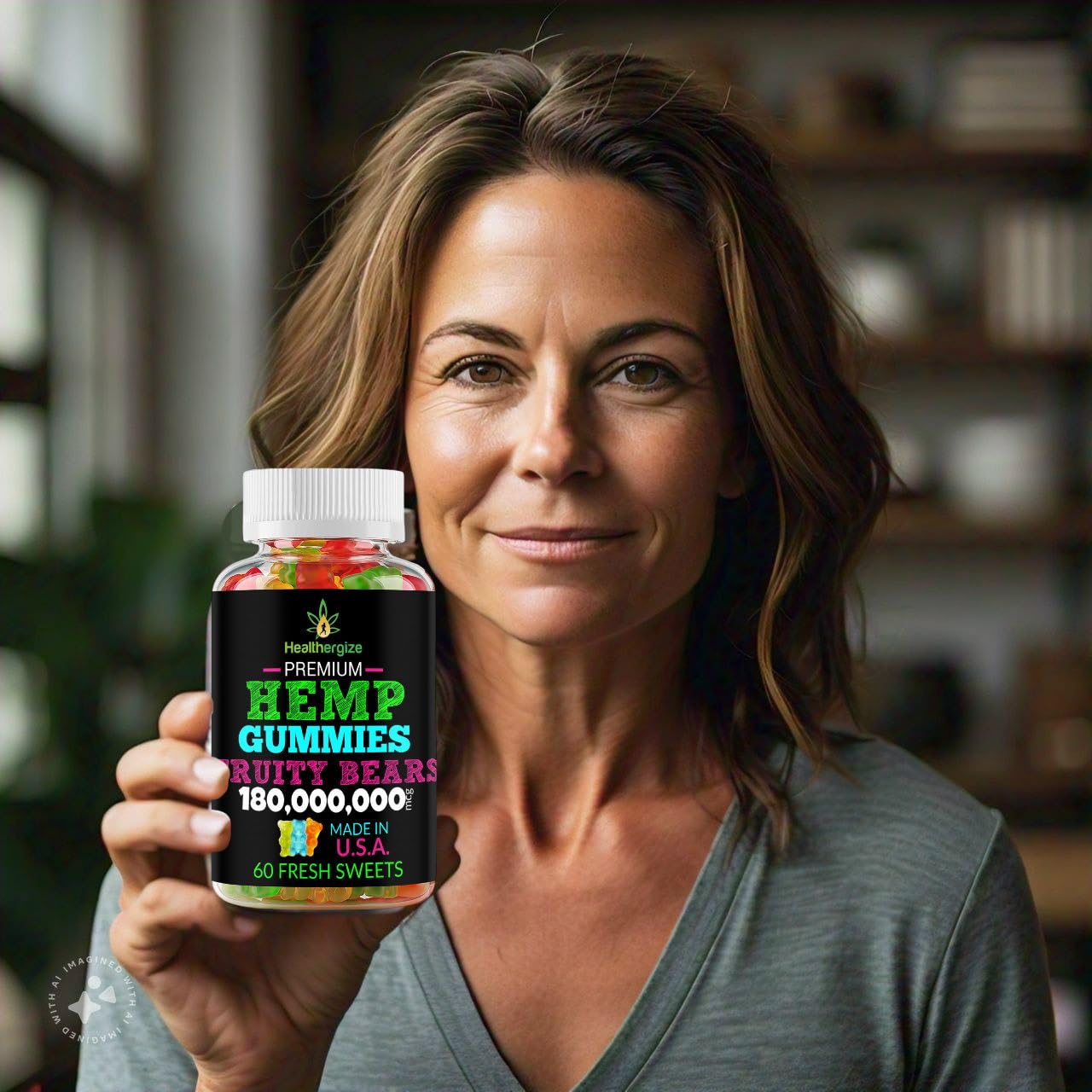 Healthergize Hemp Gummies for Sleep, Gummy, 180 Count