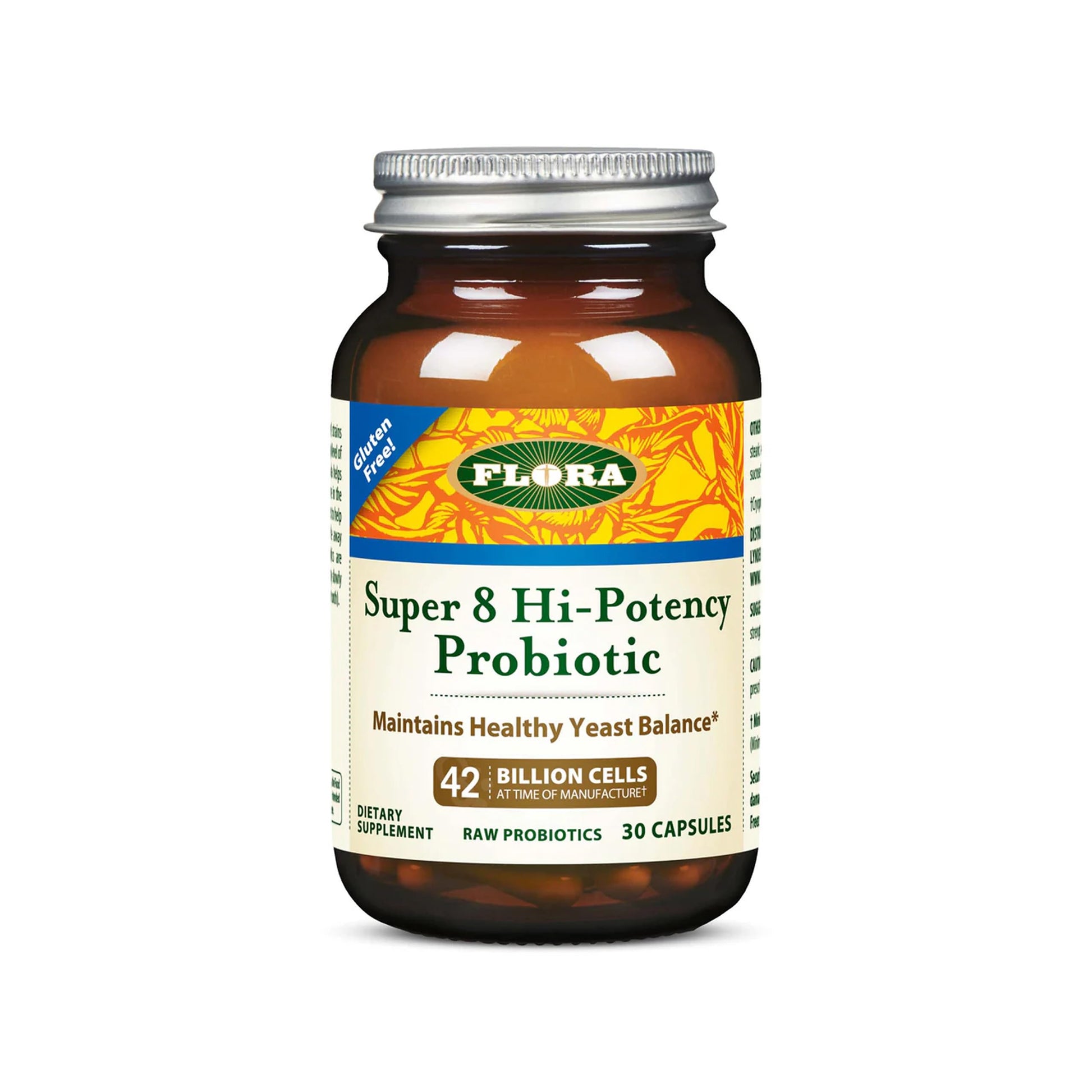 Flora Super 8 Hi Potency Probiotics Capsules, 42 Billion CFU, 30 Count