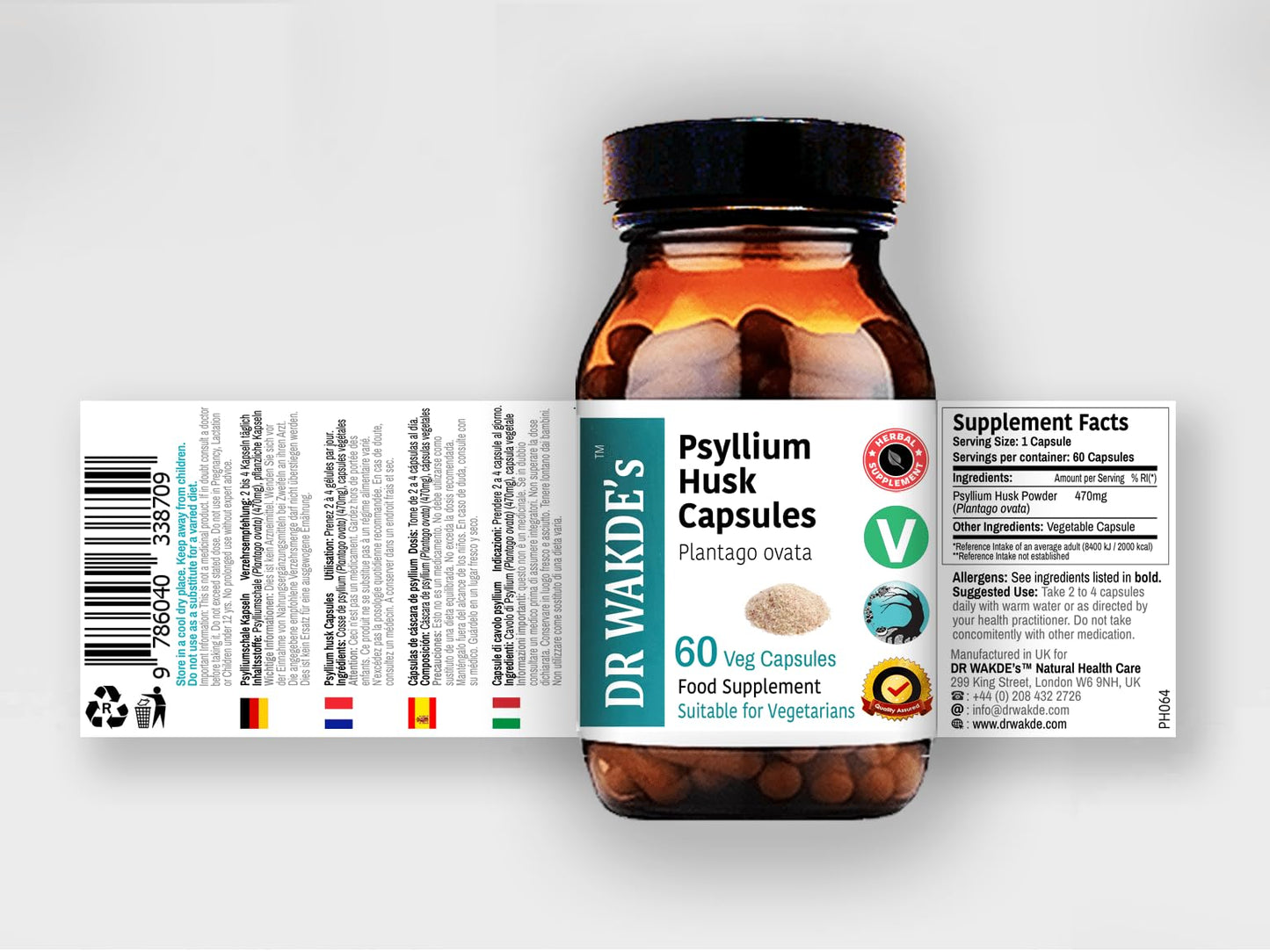 DR WAKDE'S Psyllium Husk Capsules 1 Capsule