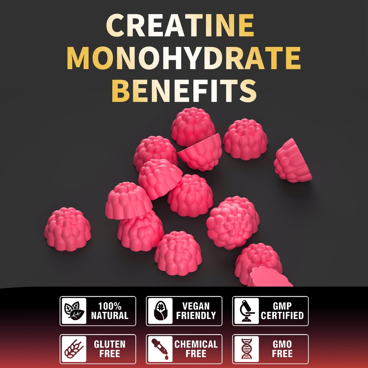 Nutravita Creatine Monohydrate Gummies 120 Count