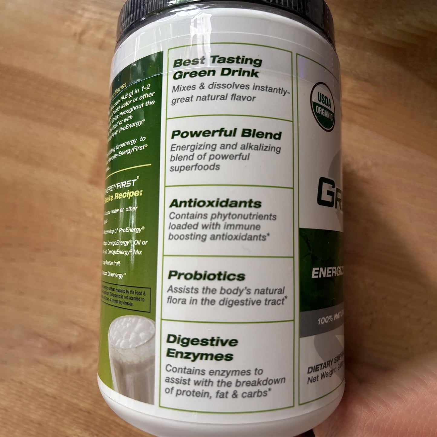 EnergyFirst Energize and Detoxify Greenergy Organic Superfood Powder 10.47 Ounce