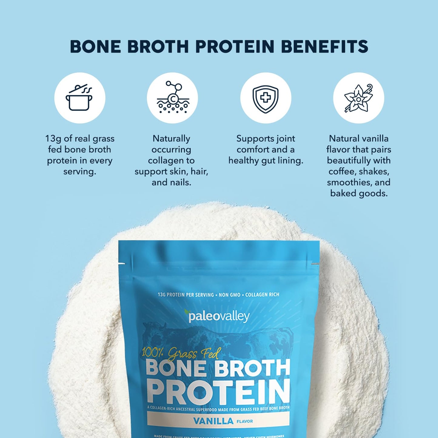 Paleovalley Bone Broth Protein Powder 18.72 oz