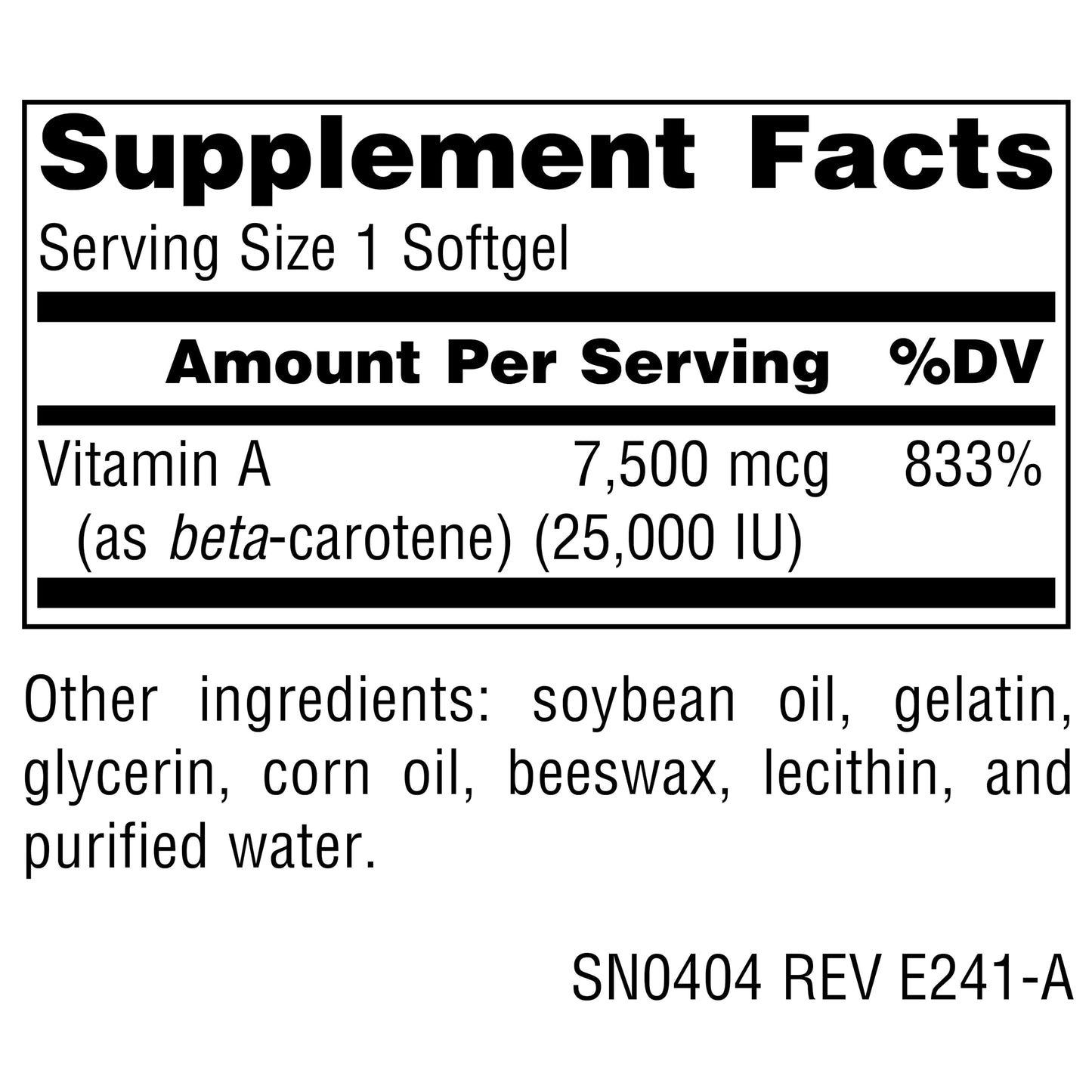 Source Naturals Beta Carotene Softgels 250
