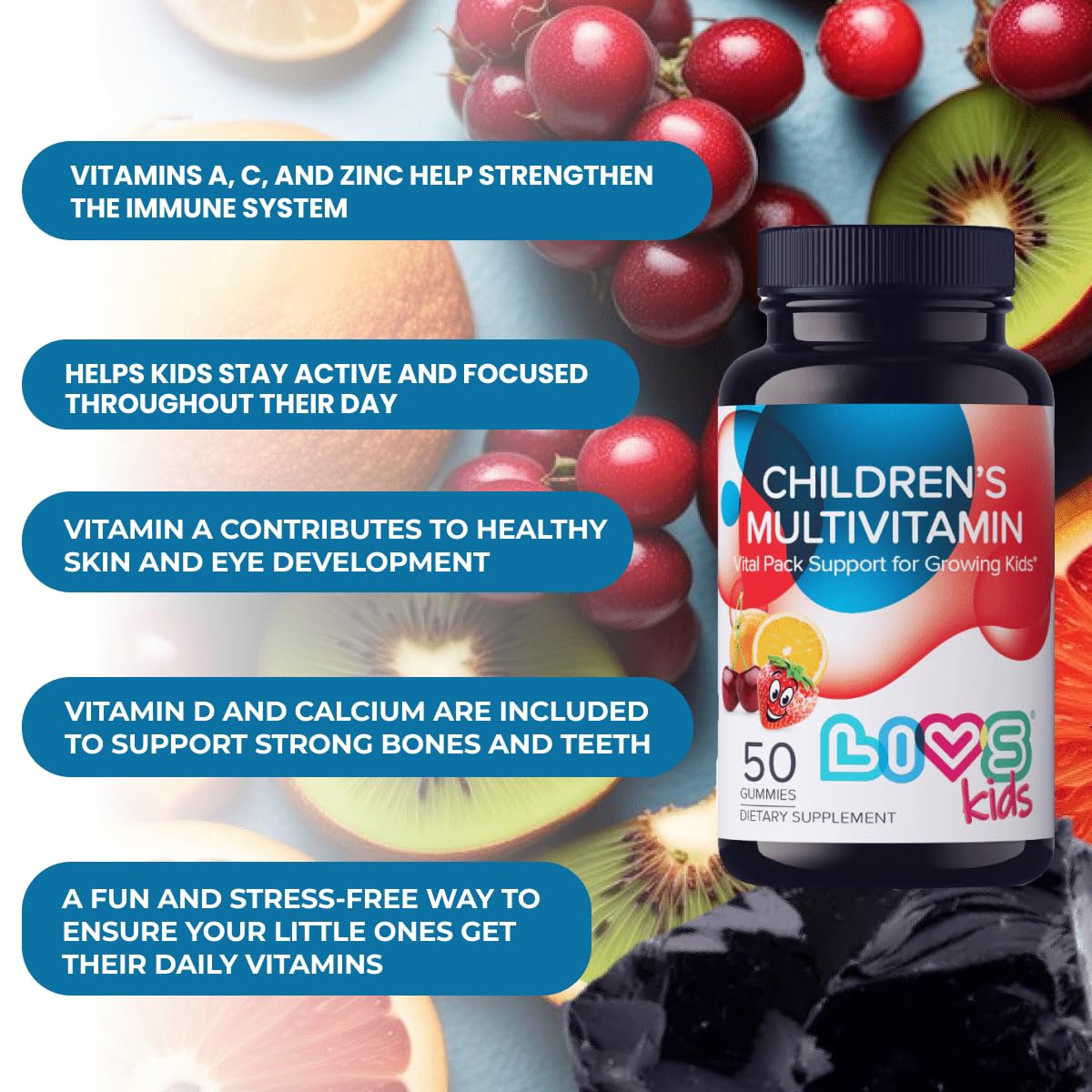 LIVS Children's Multivitamin Gummies, 50 Ct