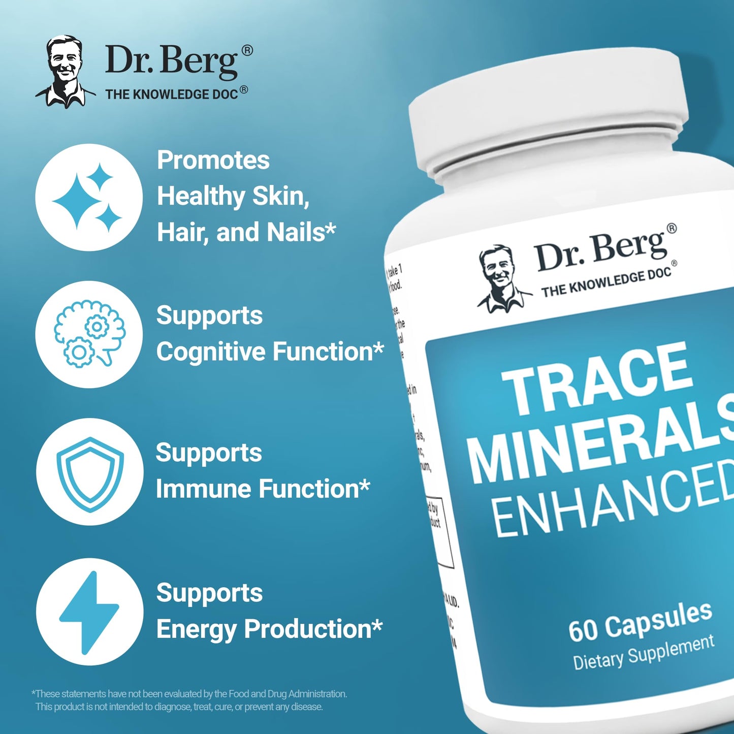 Dr. Berg Nutritionals Trace Minerals Enhanced Complex 60 Capsules