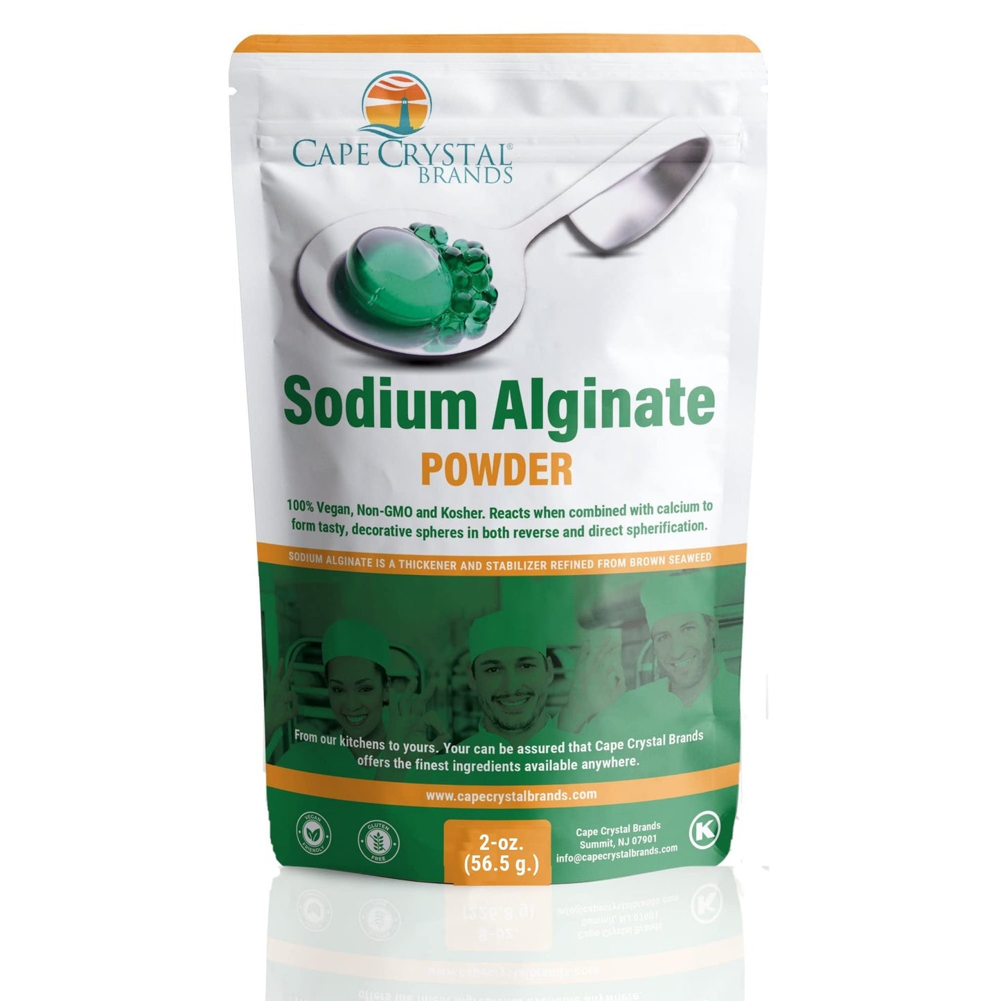 Cape Crystal Sodium Alginate and Calcium Chloride Spherification Value Kit Powder, 4-Ounce