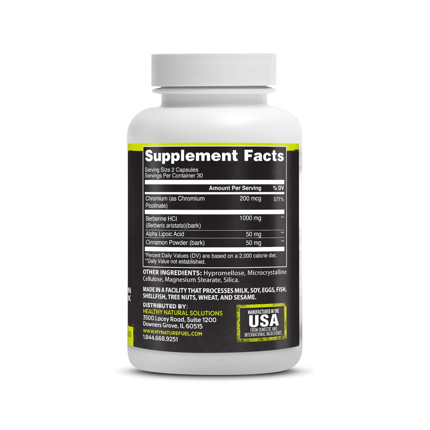 Healthy Delights Nature Fuel Berberine Capsules 60 Count