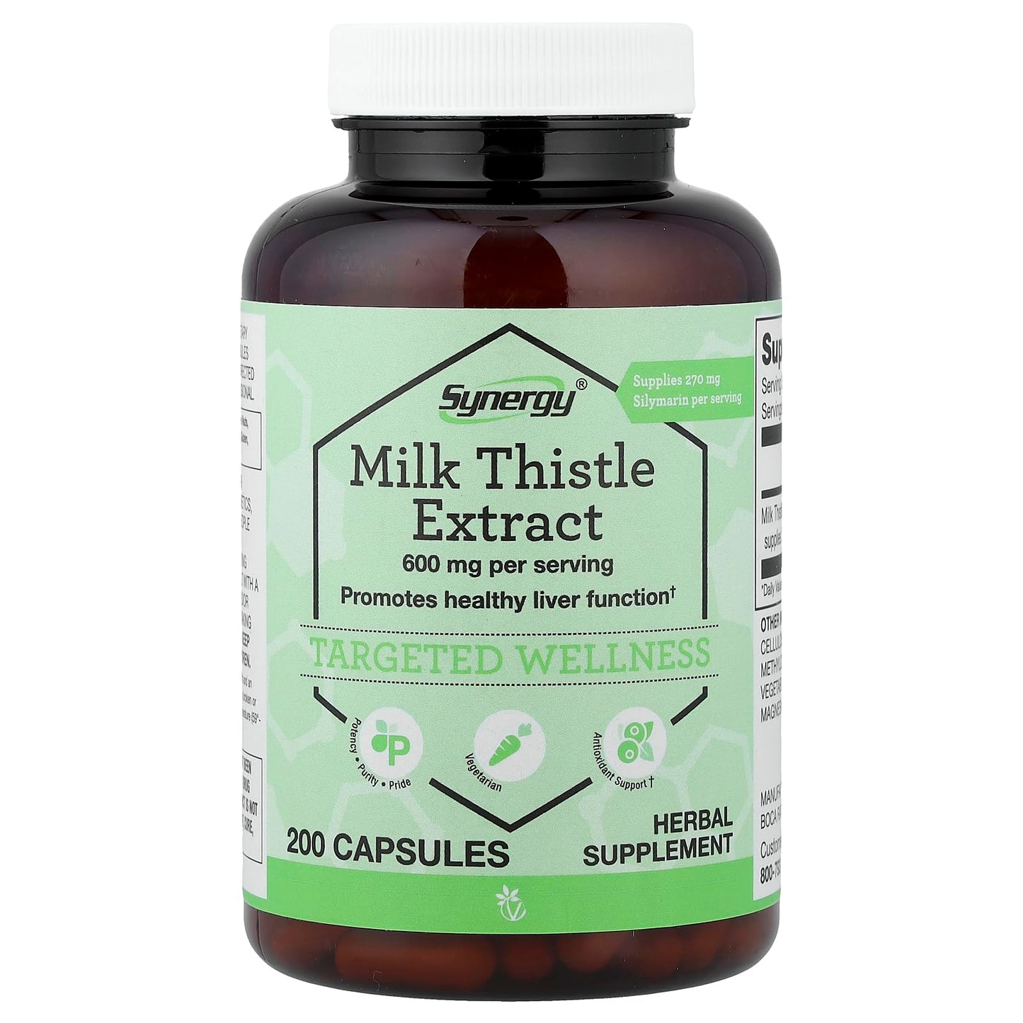 Vitacost Synergy Milk Thistle Extract Capsule 1 Count