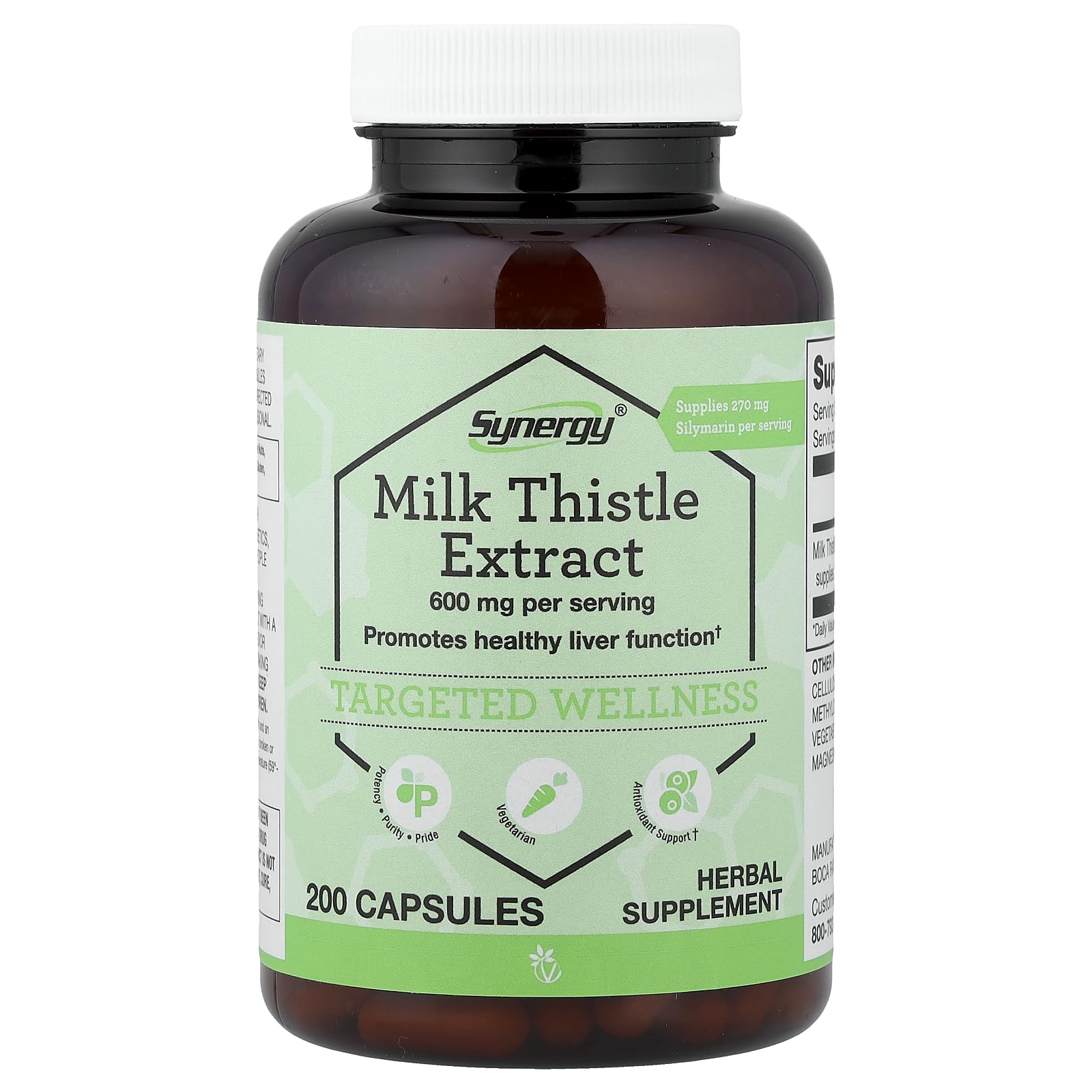 Vitacost Synergy Milk Thistle Extract Capsule 1 Count