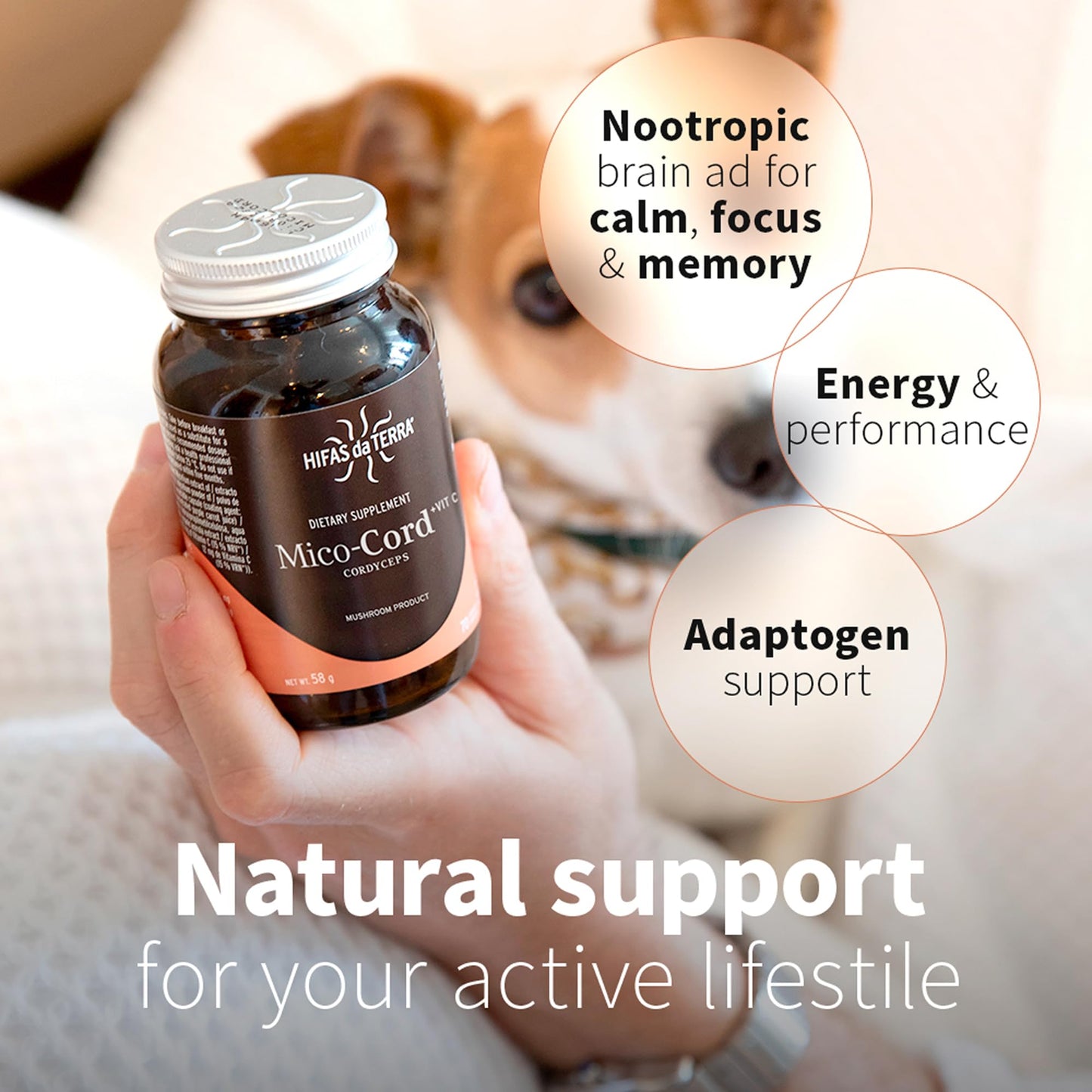 HIFAS DA TERRA Mico-Cord Cordyceps Mushroom Powder Capsules, 70 Capsules