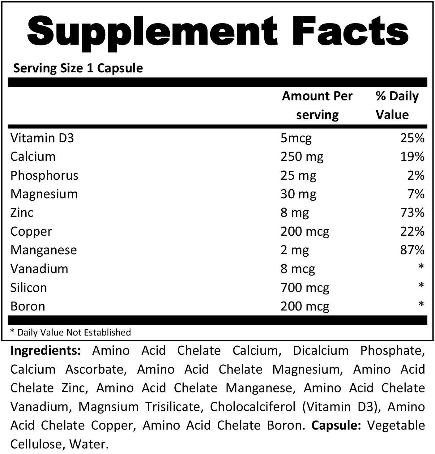 Osteoform Amino Acid Chelate Calcium Capsules 120