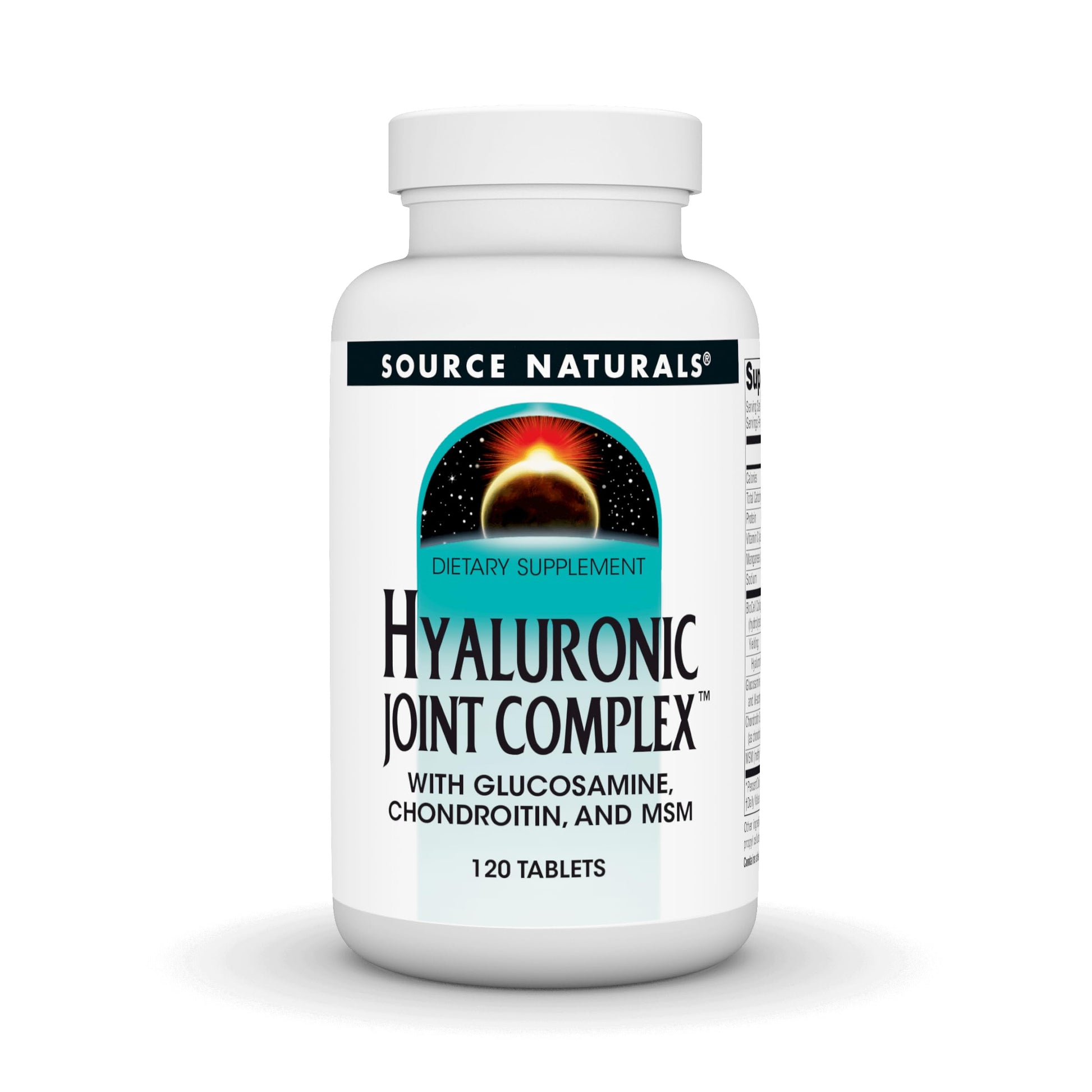 Source Naturals Hyaluronic Joint Complex with Glucosamine, Chondroitin & MSM Extra Strength Tablets, 120 Count