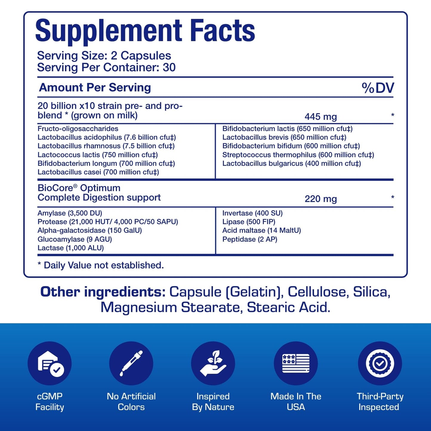 Anabolic Laboratories Digestive Enzymes with Probiotics and Prebiotics 60 Capsules