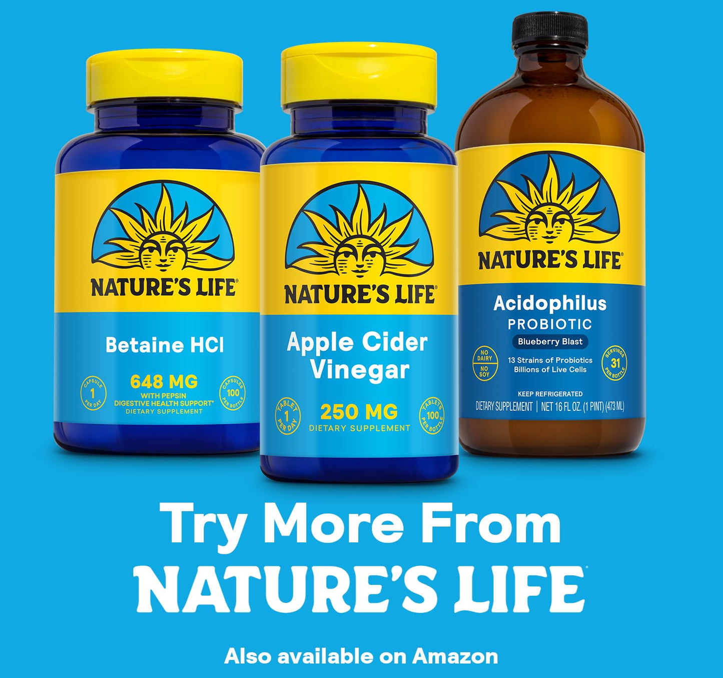 Nature's Life Apple Cider Vinegar 250 mg Tablet, 100 Tablets