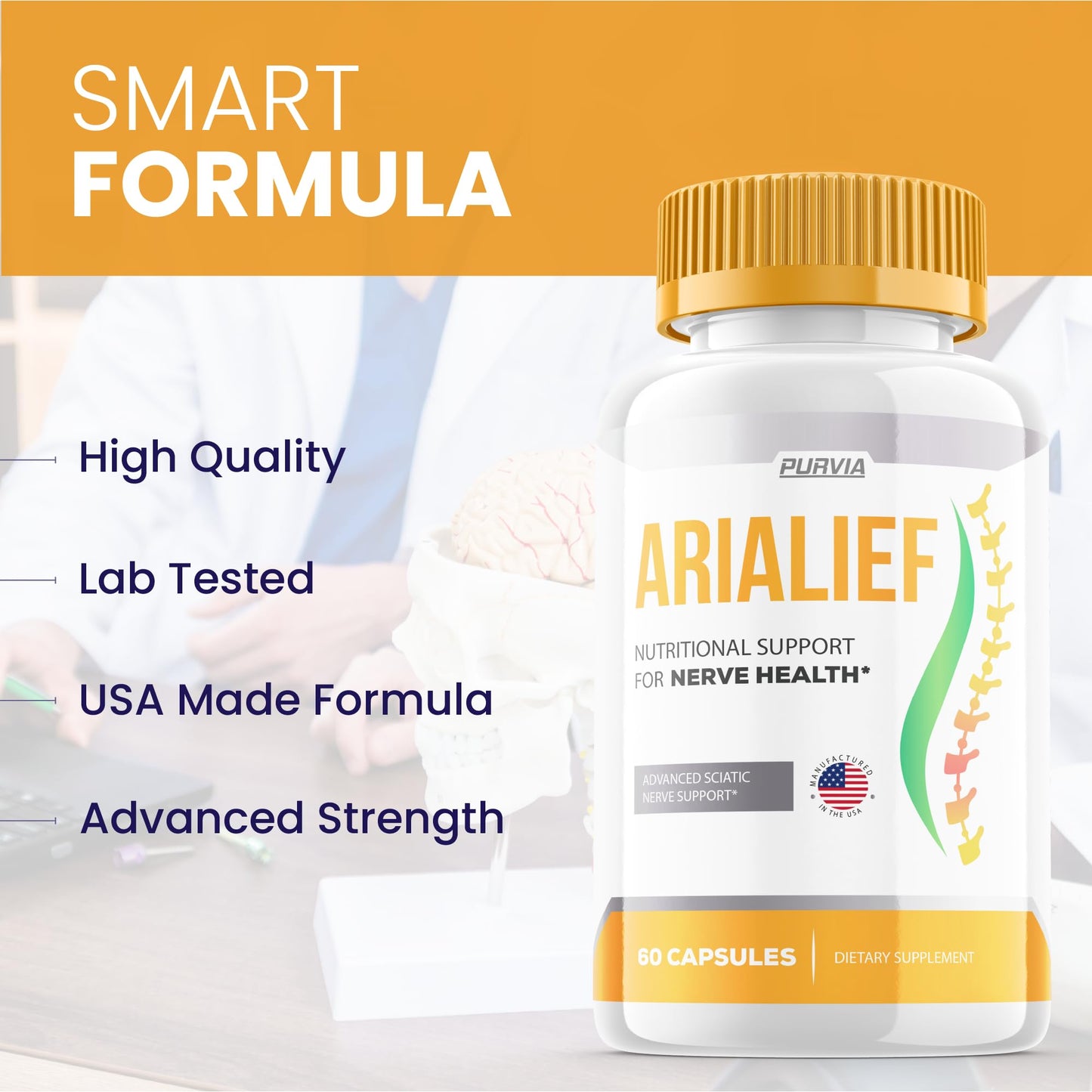 Purvia Arialief Capsules, 60 Count