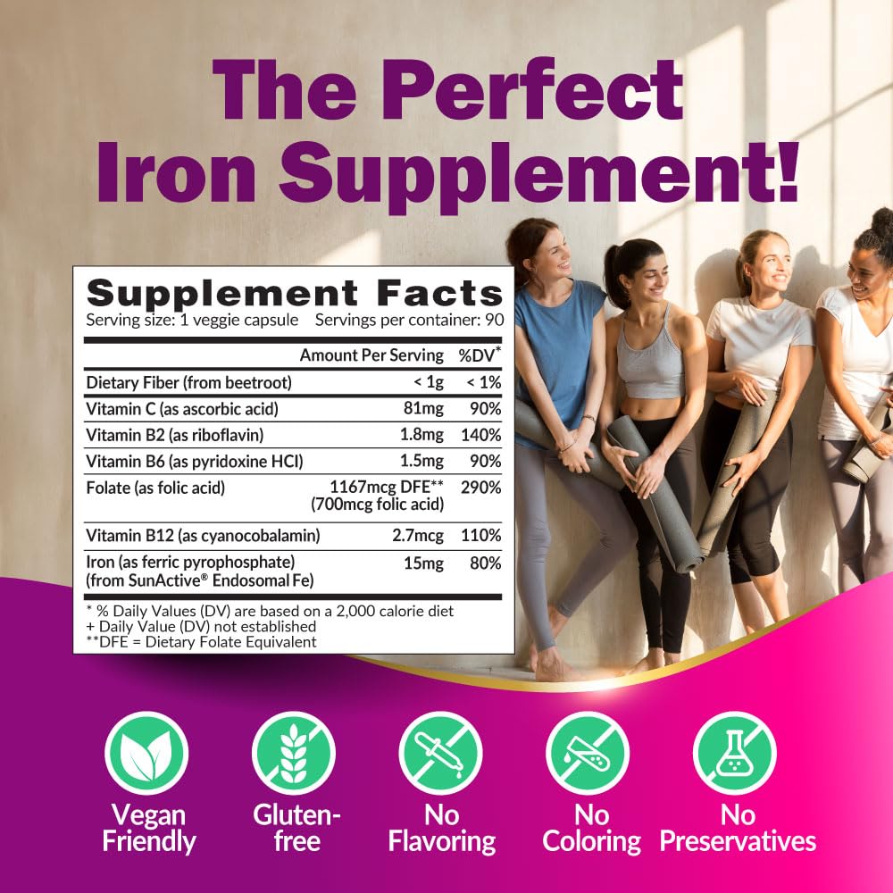 LABO Nutrition Femme Iron Capsules, 90 Count