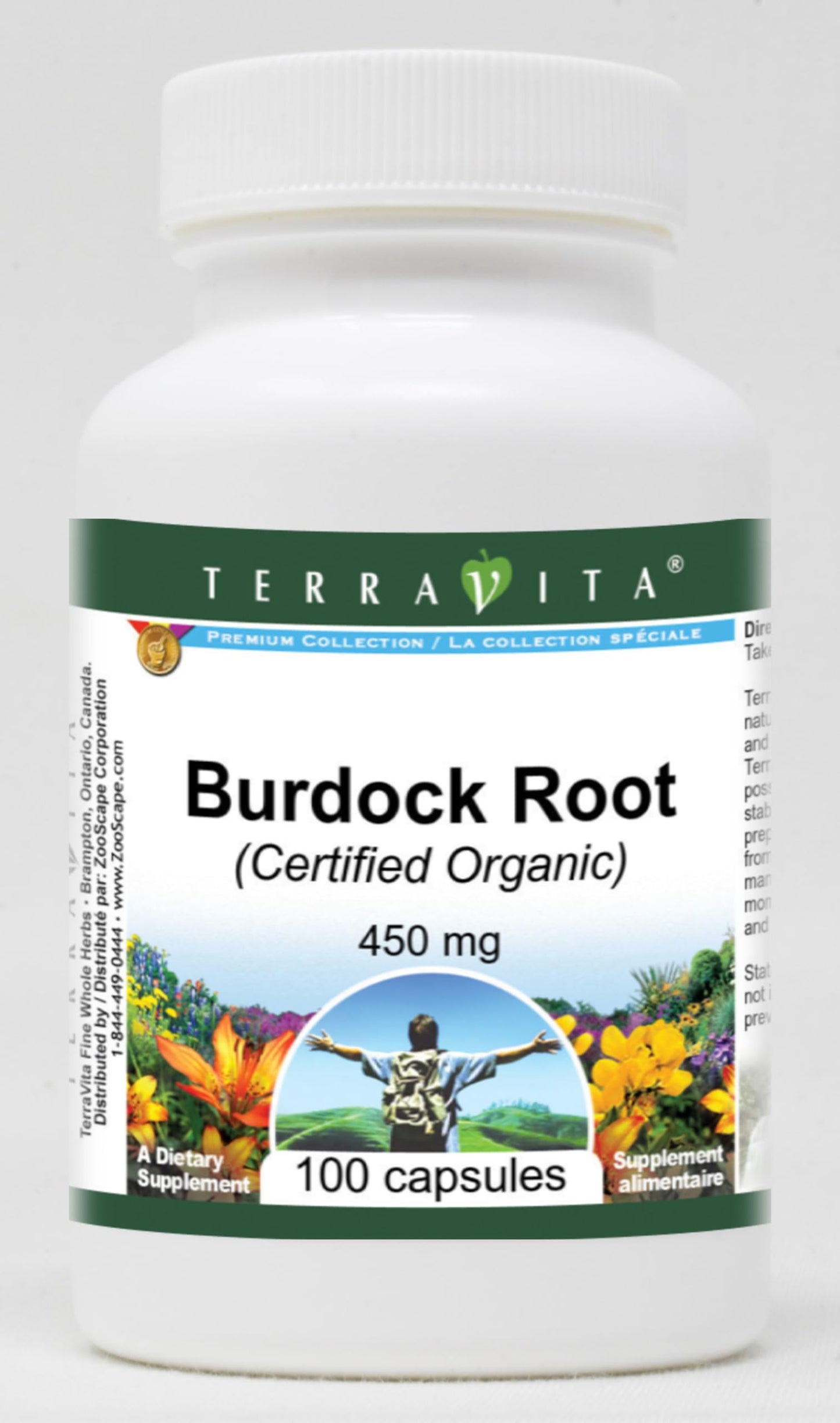 Terravita Burdock Root 450 mg Capsules 300 Count