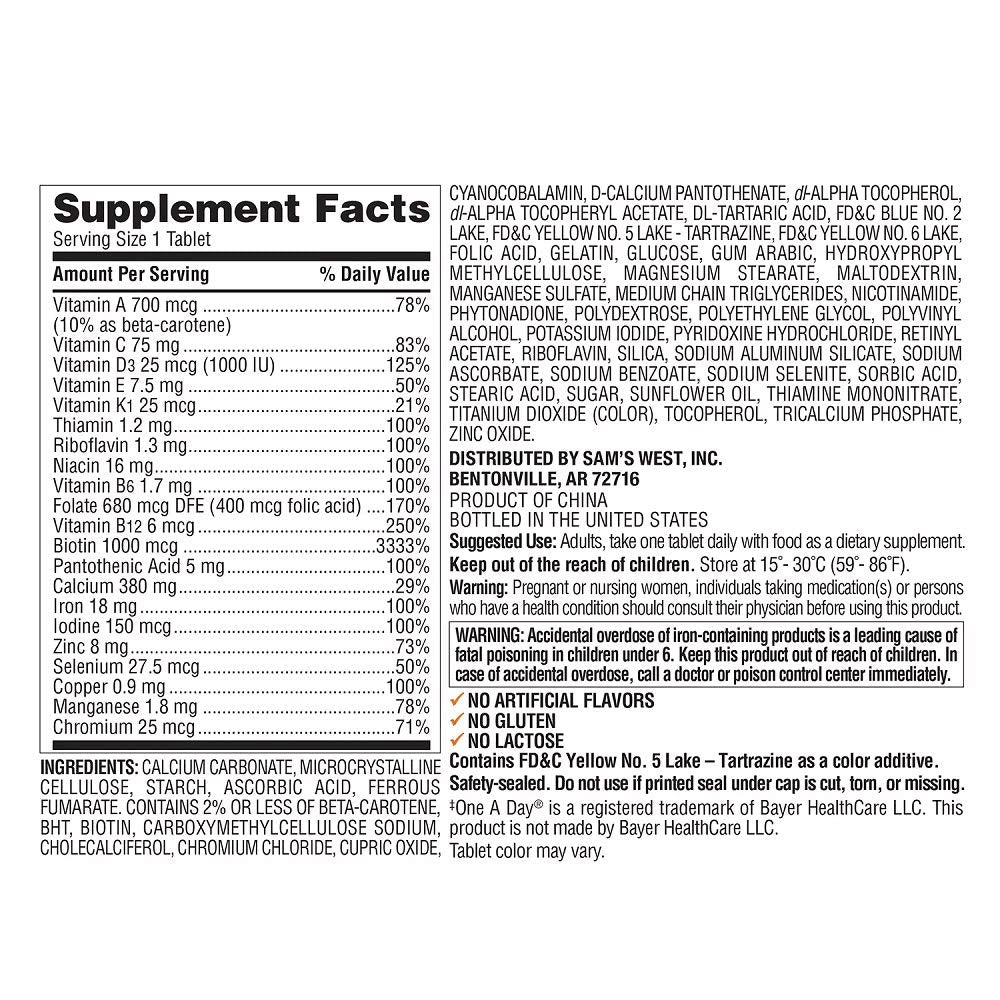 Member's Mark Women's Daily Multivitamin Softgel 275 Count