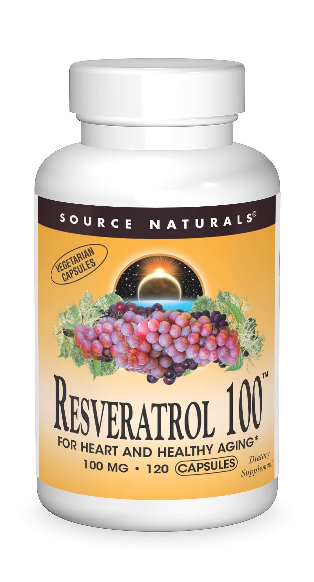 Source Naturals Resveratrol 100 mg Capsules, 120 Count