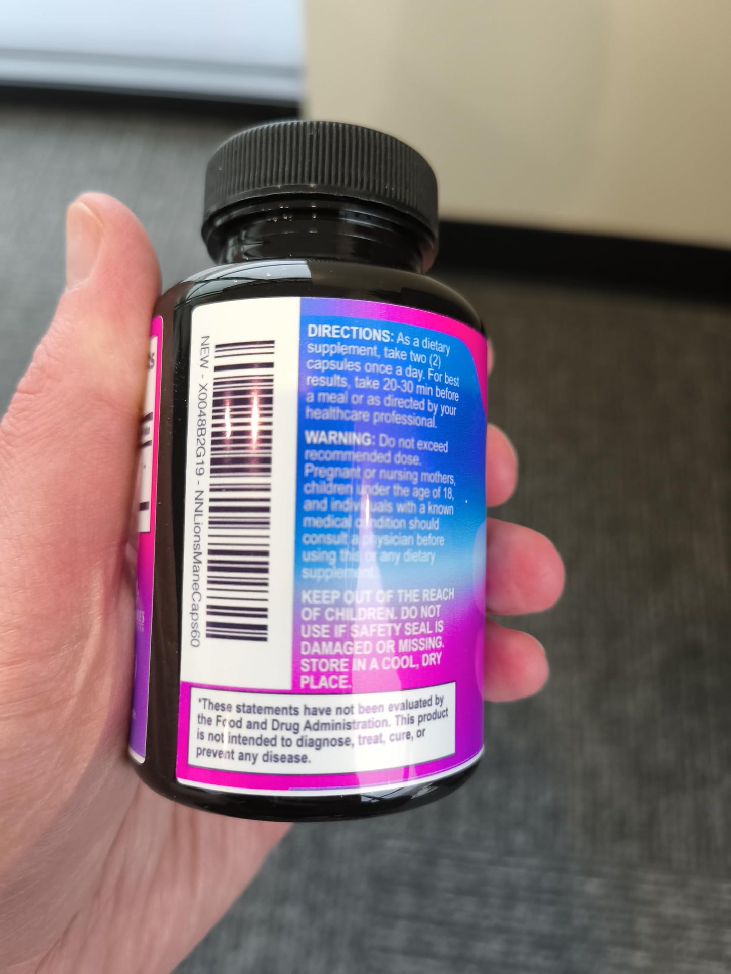 Nature's Nutrition Lions Mane Mushroom Capsules 60 Count