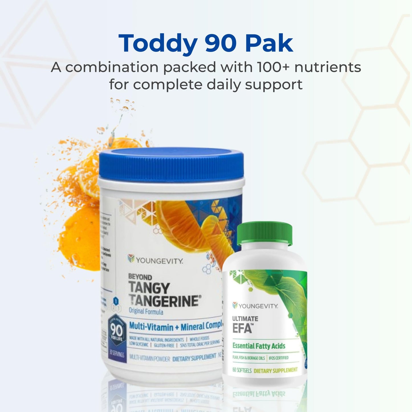 Youngevity BTT Basic 90 Pak Beyond Tangy Tangerine Ultimate EFA Plus Softgel 1 Count